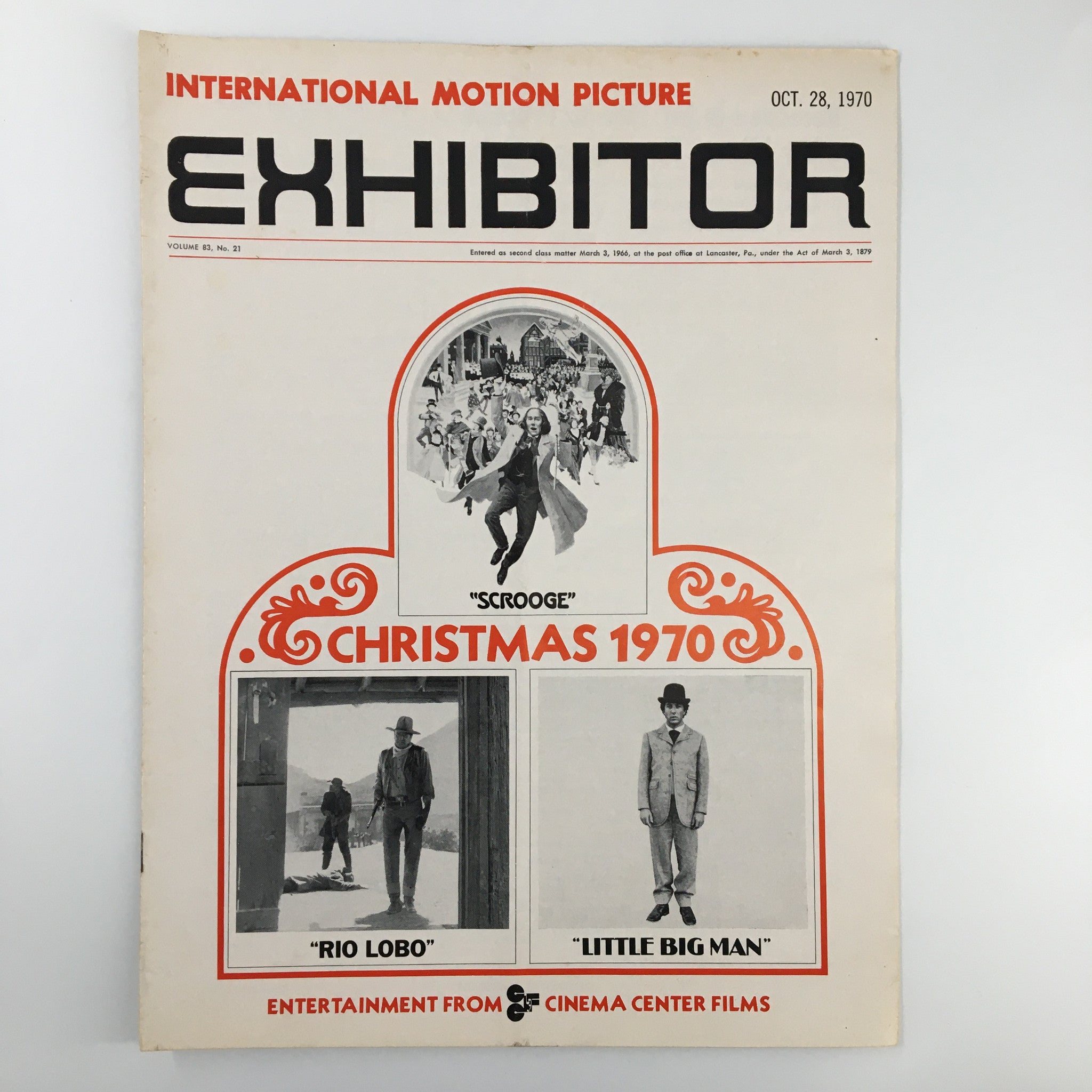 Int. Motion Picture Exhibitor Magazine October 28 1970 Scrooge & Little Big Man