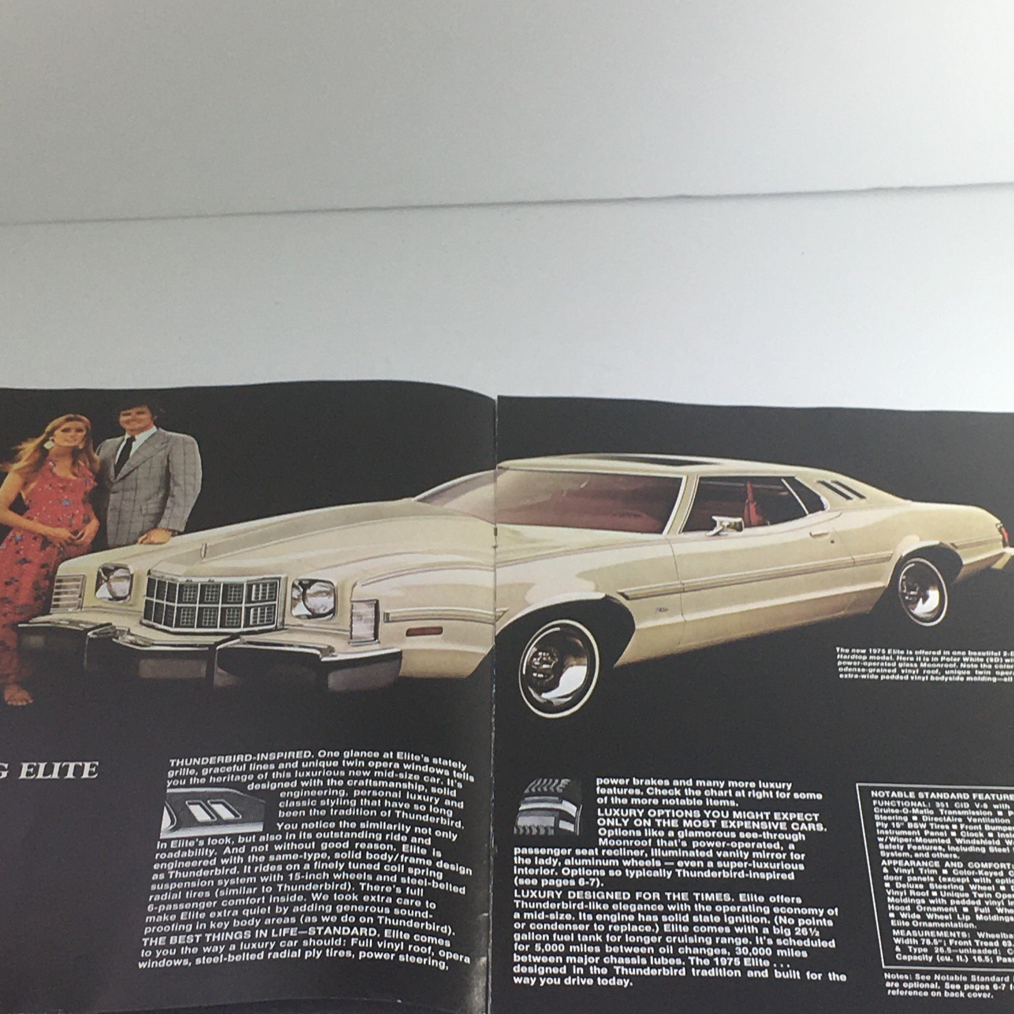 1975 Ford Elite Thunderbird Edition Dealership Car Auto Brochure Catalog