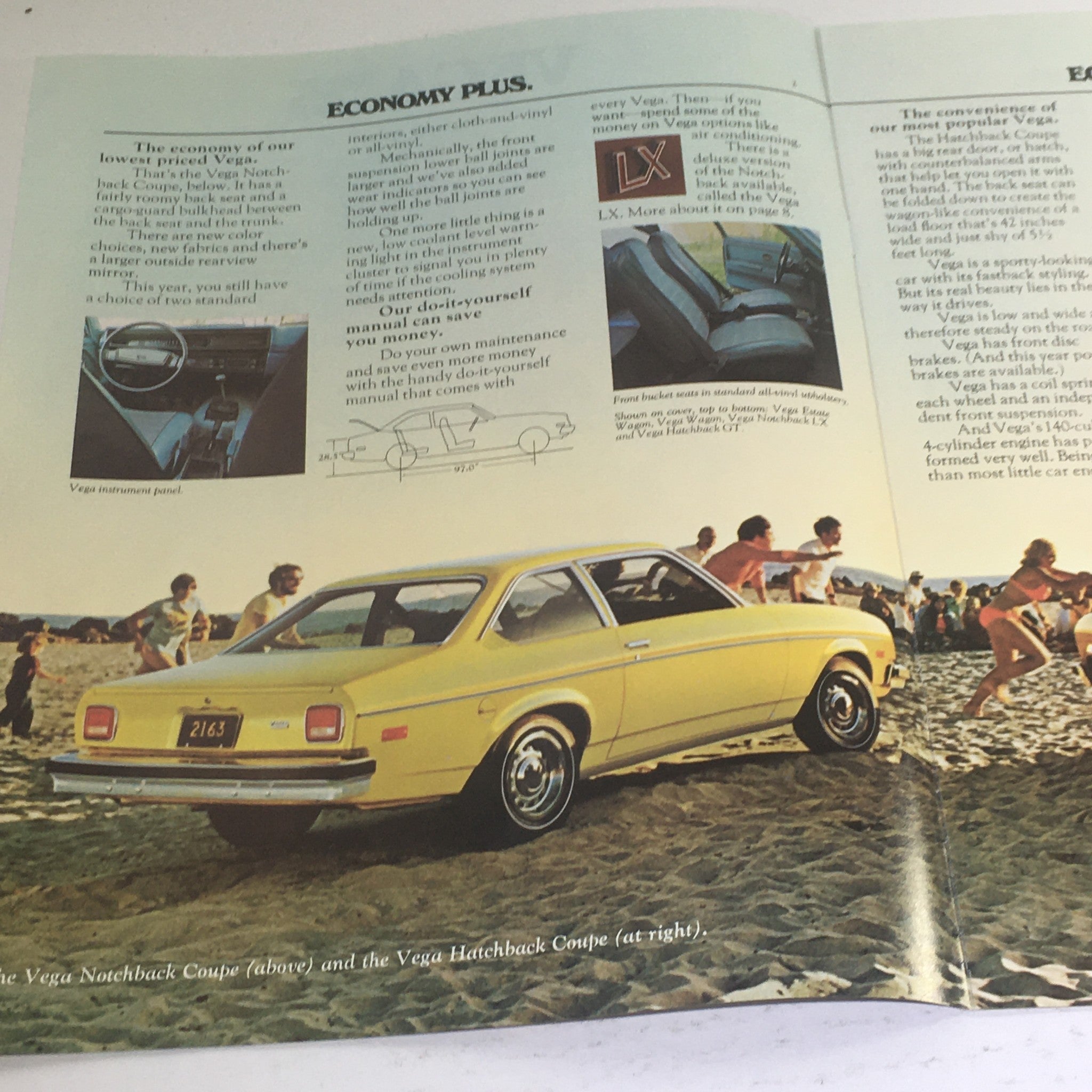 1975 Chevrolet Vega Economy Sedan Coupe Dealership Car Auto Brochure Catalog