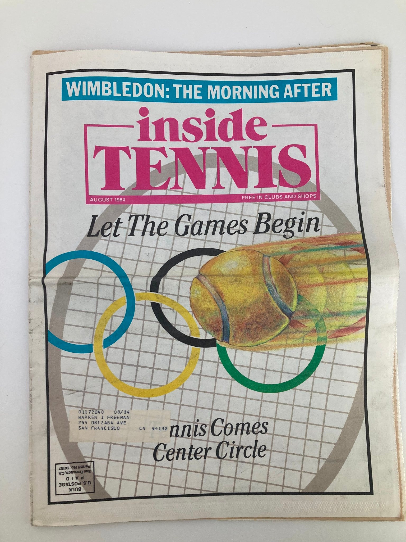 VTG Inside Tennis Magazine August 1984 Wimbledon Let The Games Begin