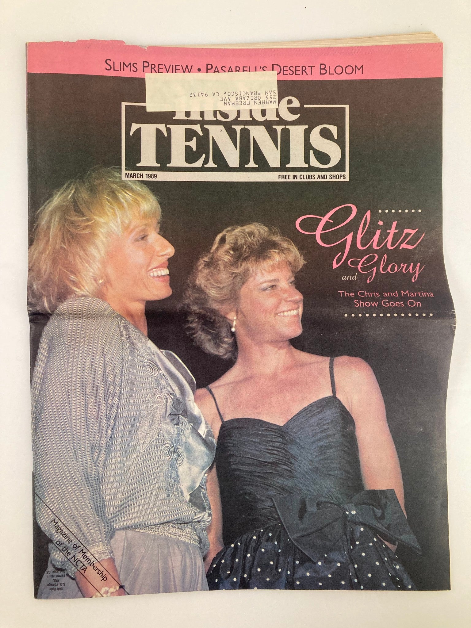 VTG Inside Tennis Magazine March 1989 The Chris and Martina Show Goes On