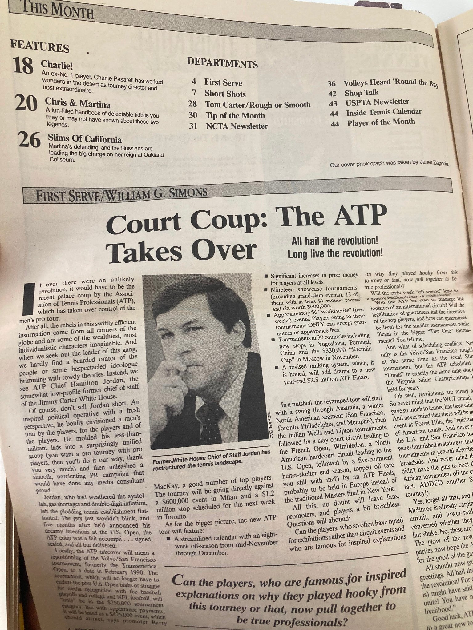 VTG Inside Tennis Magazine March 1989 The Chris and Martina Show Goes On