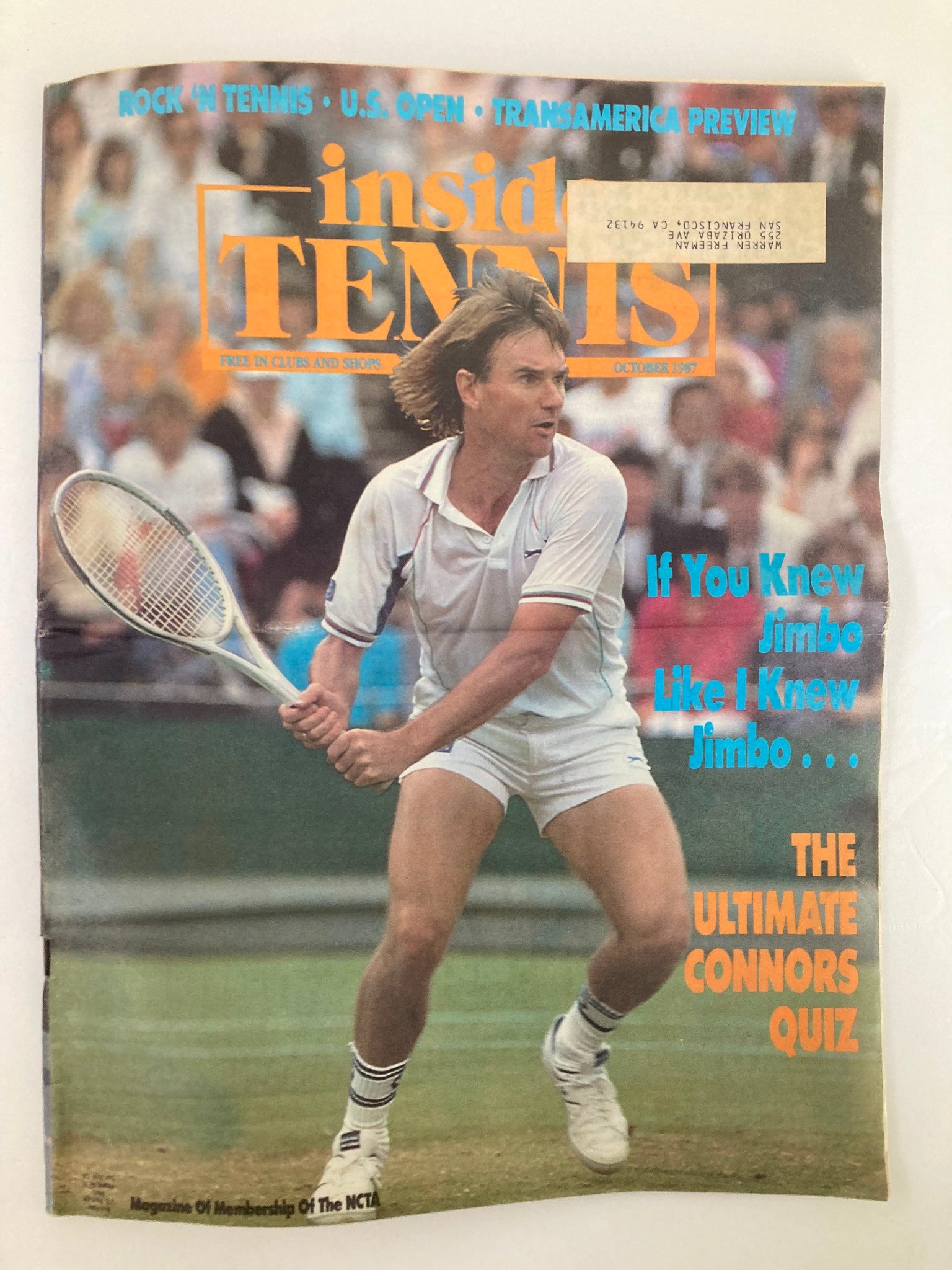 VTG Inside Tennis Magazine October 1987 The Ultimate Jimbo Connors Quiz