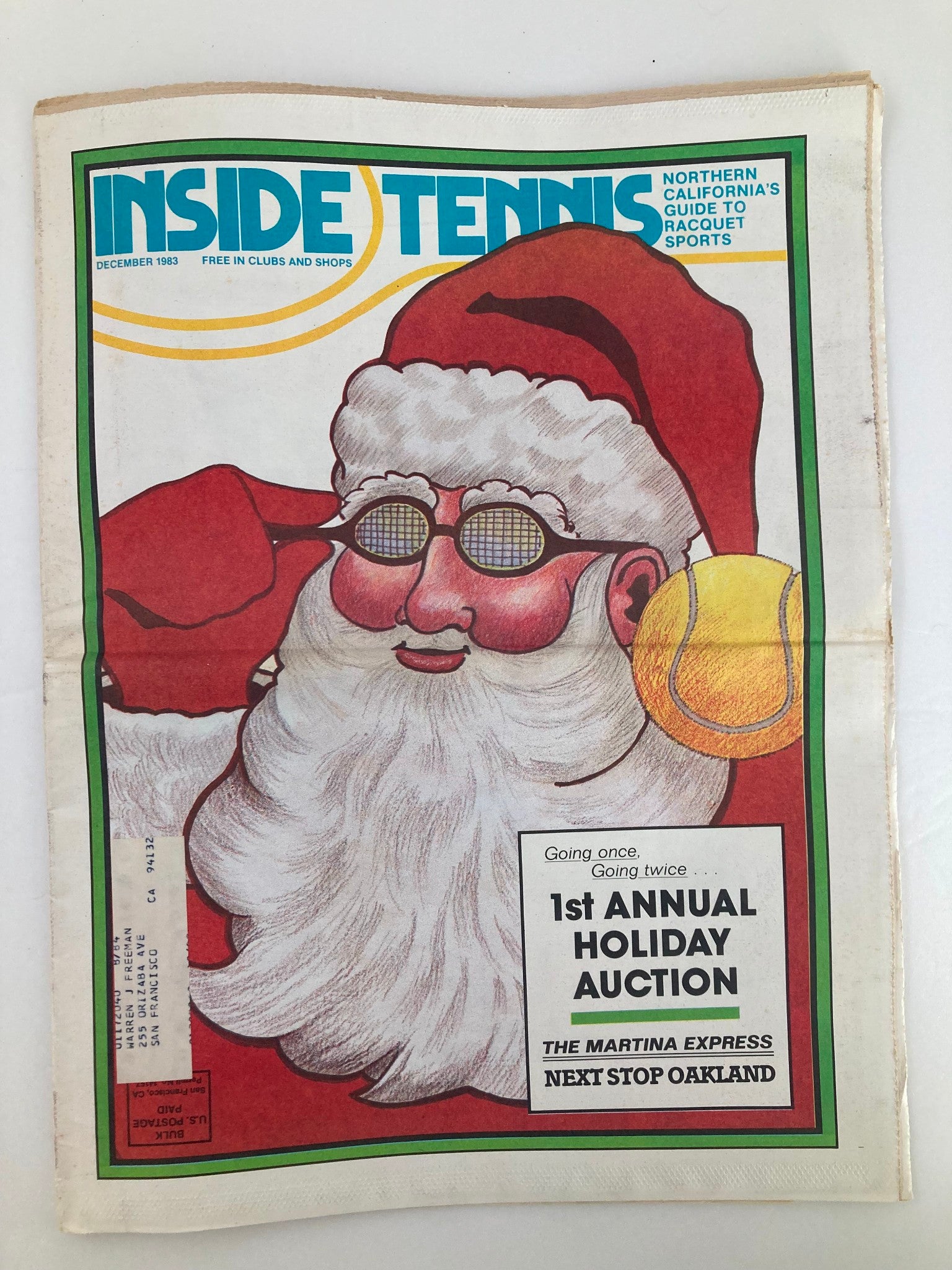 VTG Inside Tennis Magazine December 1983 The Martina Express Next Stop Oakland