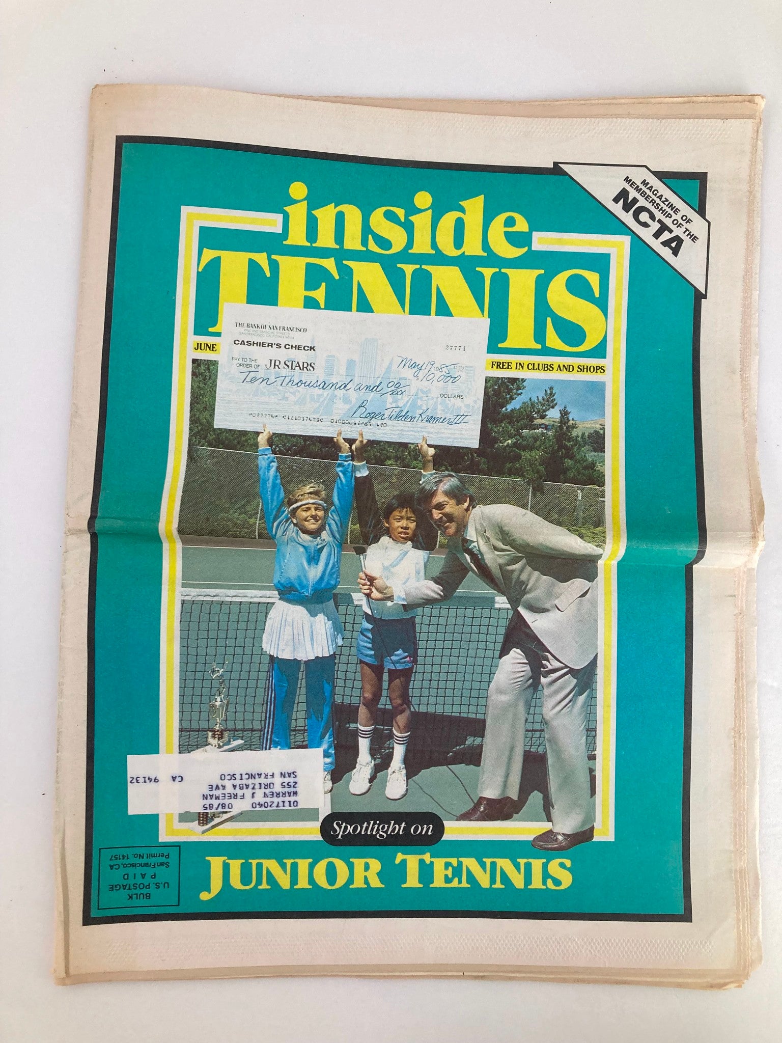 VTG Inside Tennis Magazine June 1985 Spotlight on Junior Tennis
