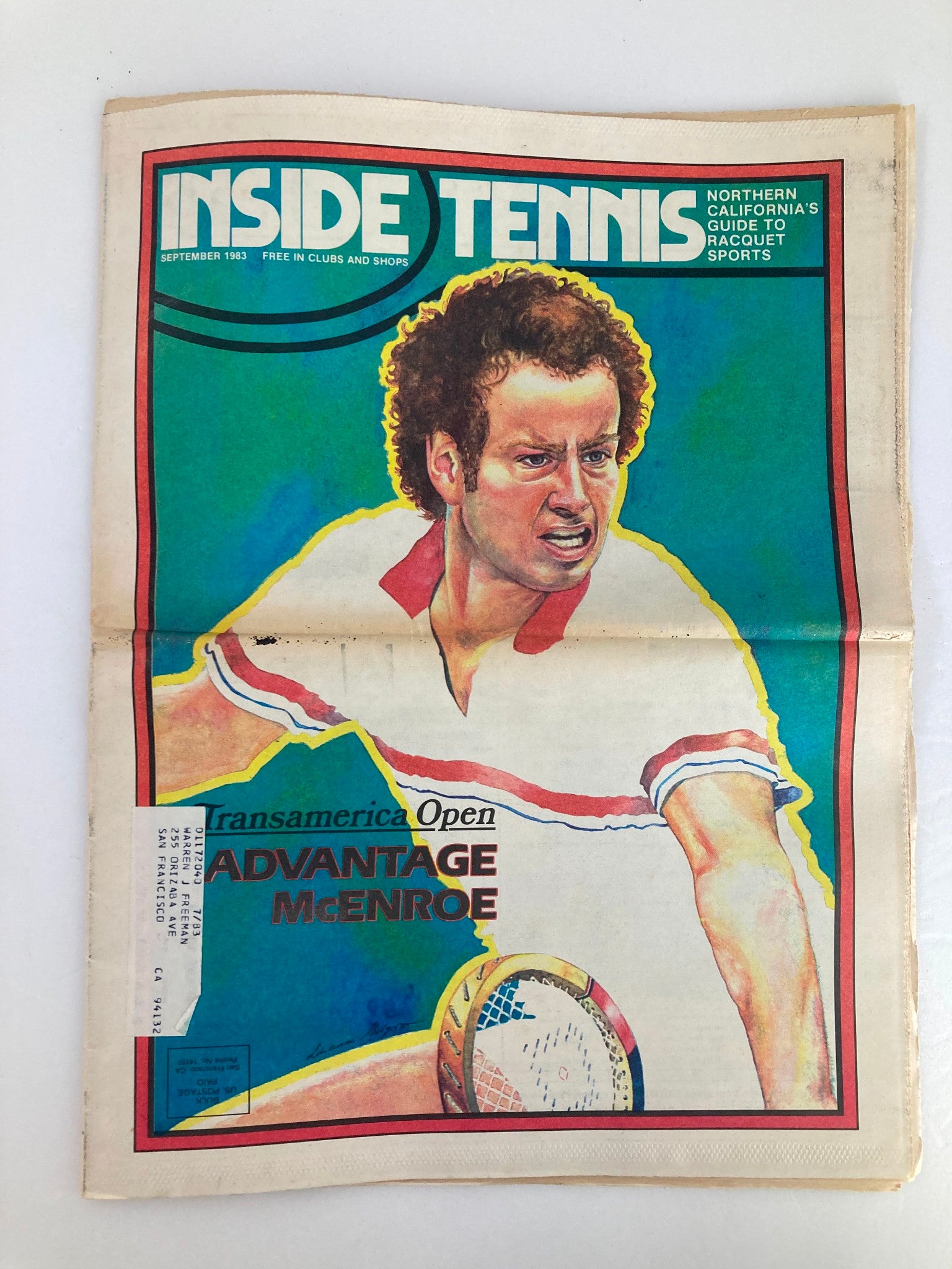 VTG Inside Tennis Magazine September 1983 Transamerica Open Advantage McEnroe