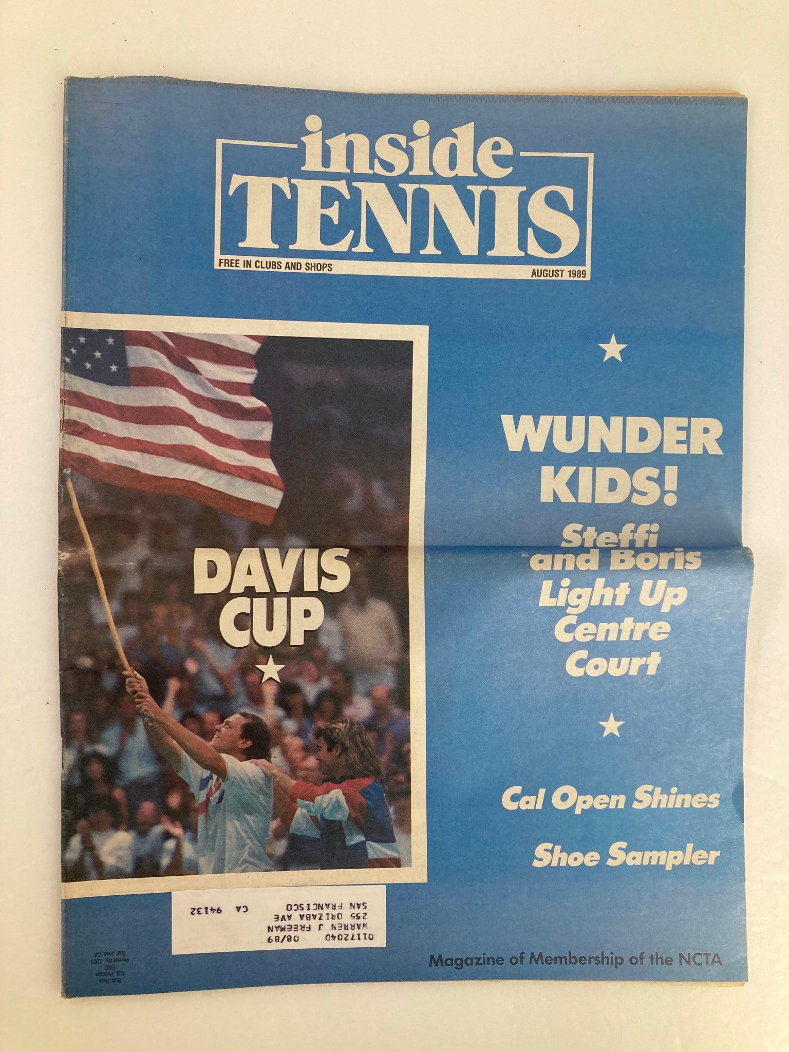 VTG Inside Tennis Magazine August 1989 Steffi and Boris Light Up Centre Court