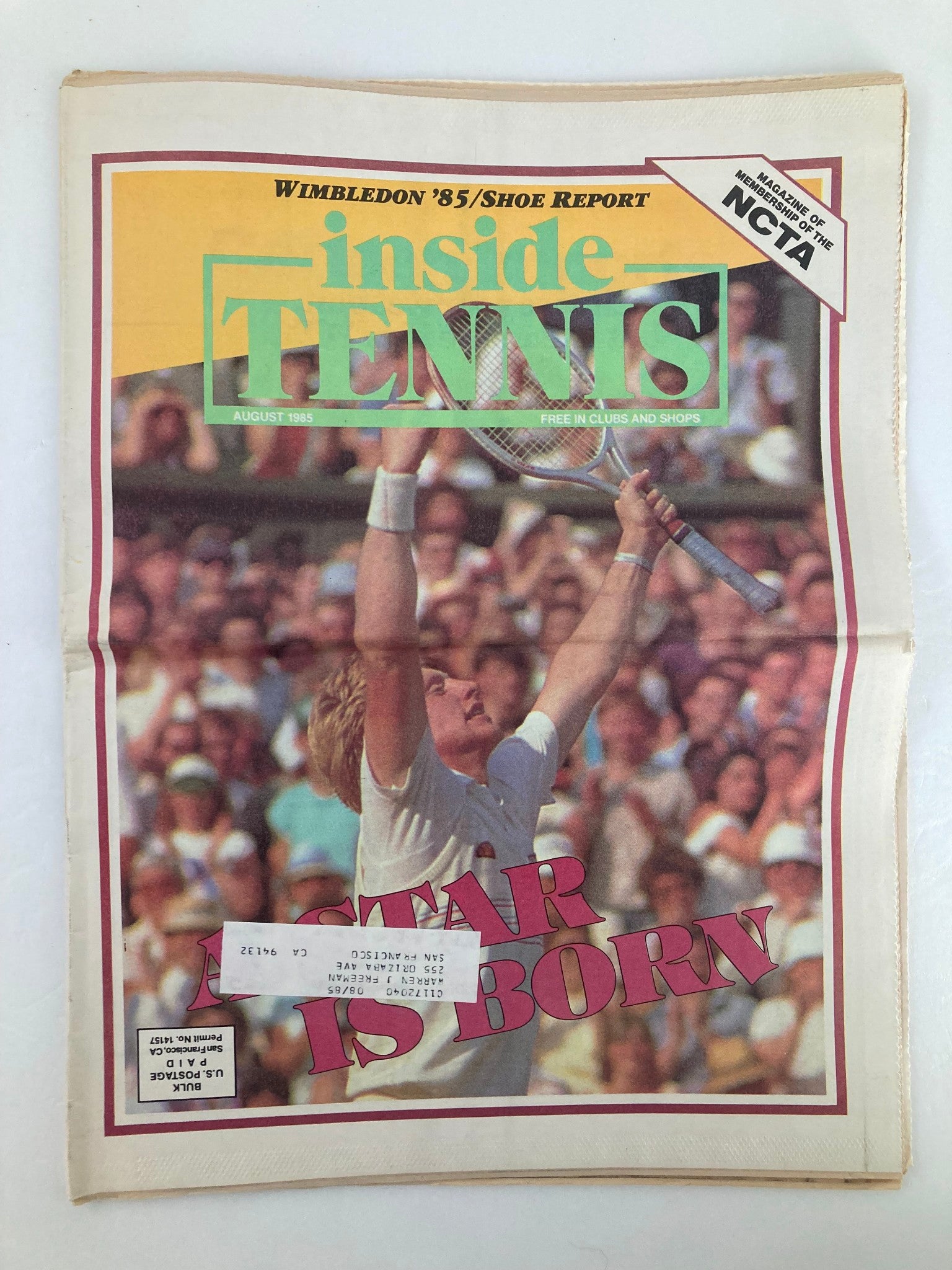 VTG Inside Tennis Magazine August 1985 A Star Is Born Wimbledon 1985