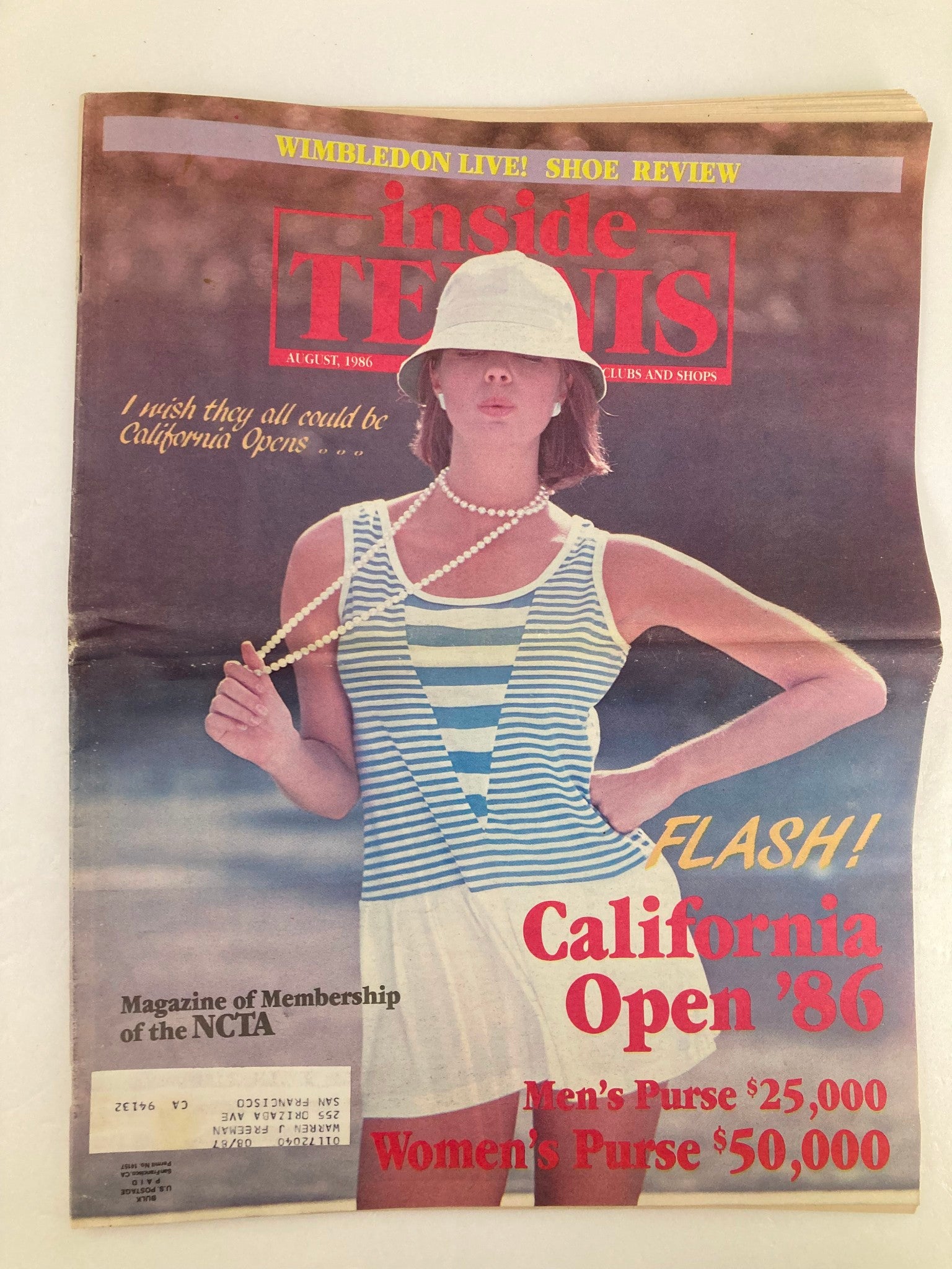 VTG Inside Tennis Magazine August 1986 Flash California Open Year 1986
