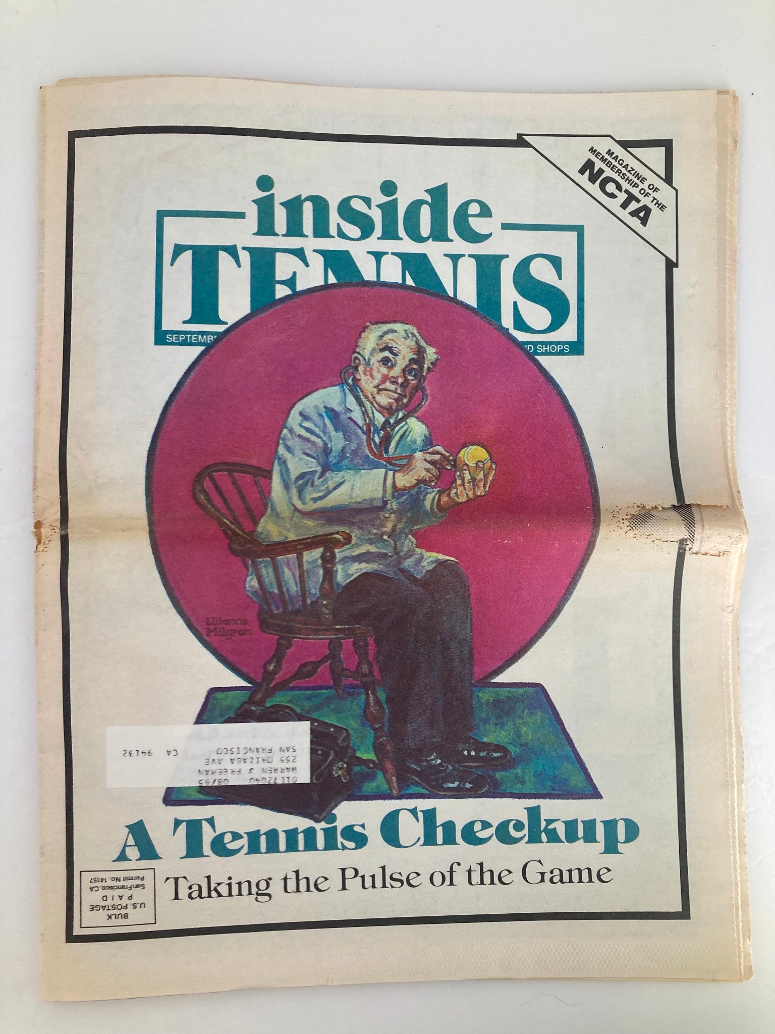 VTG Inside Tennis Magazine September 1988 Taking the Pulse of the Game