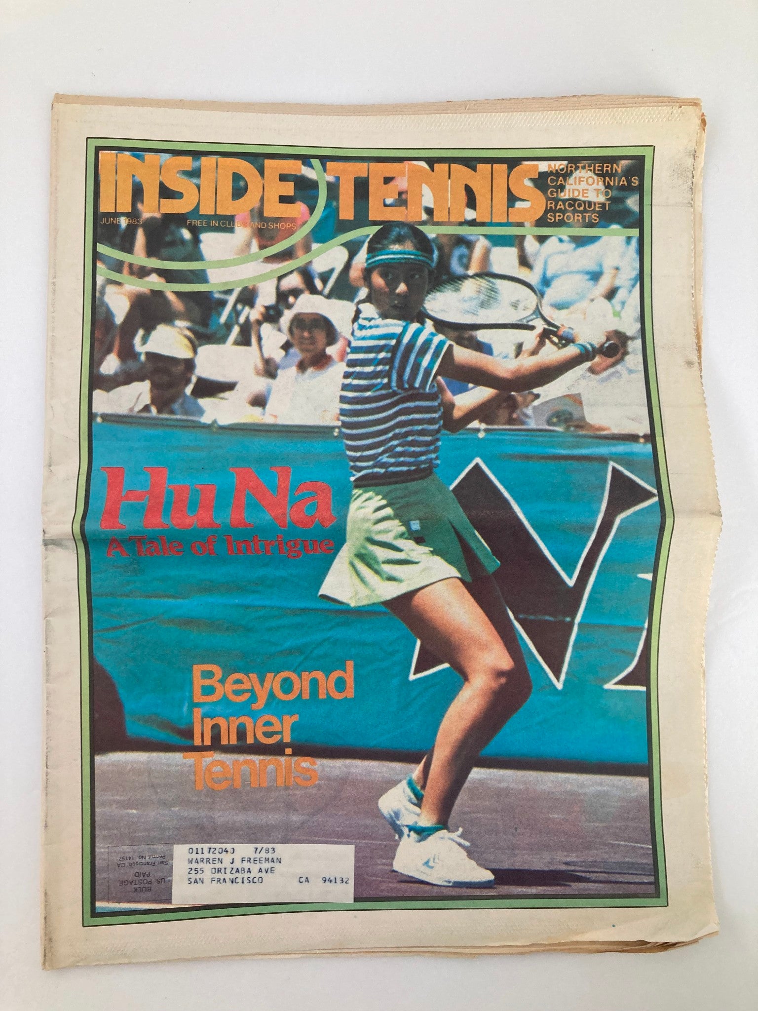 VTG Inside Tennis Magazine June 1983 Hu Na A Tale of Intrigue Beyond Tennis