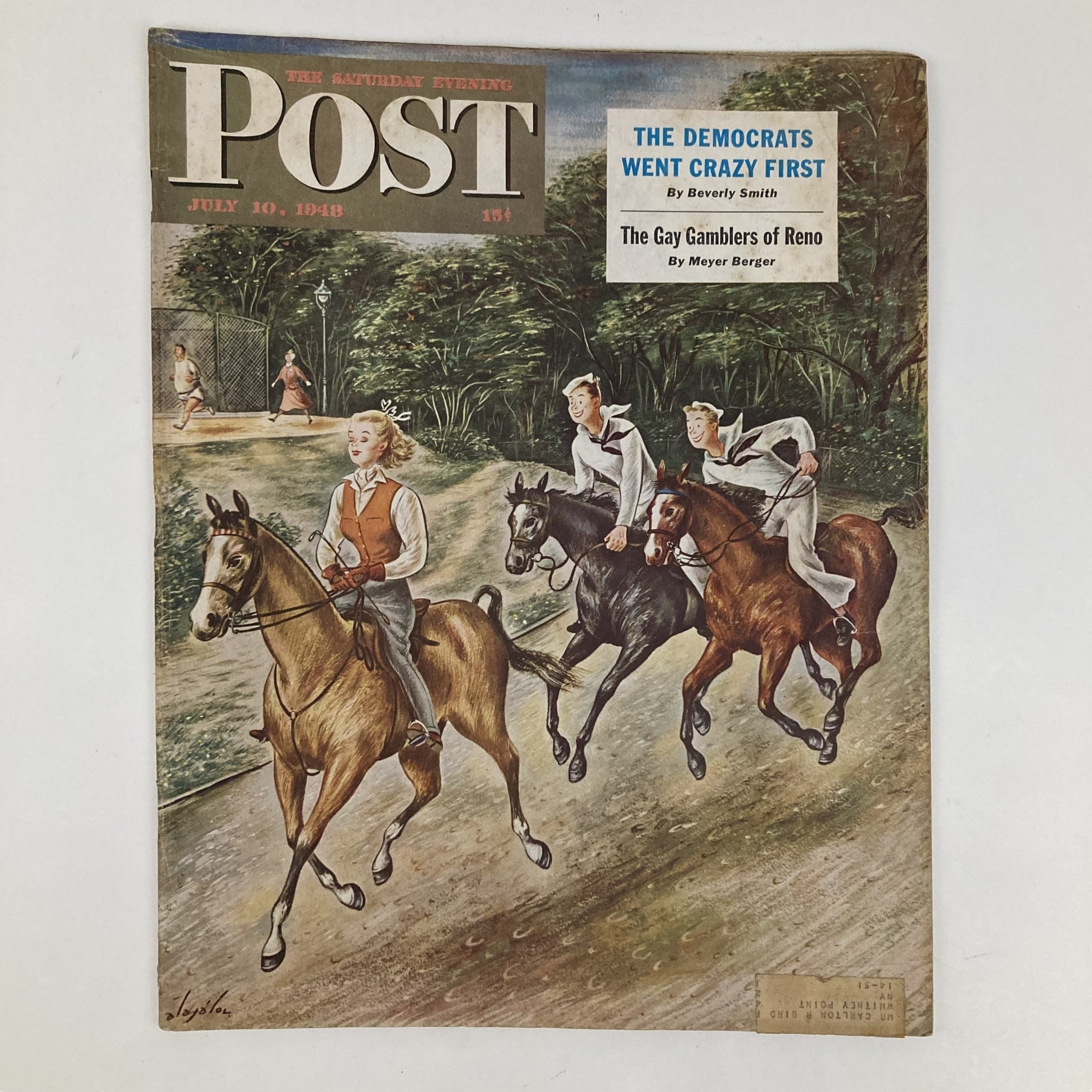 Saturday Evening Post Magazine July 10 1948 Illustrated Cover Alajalov