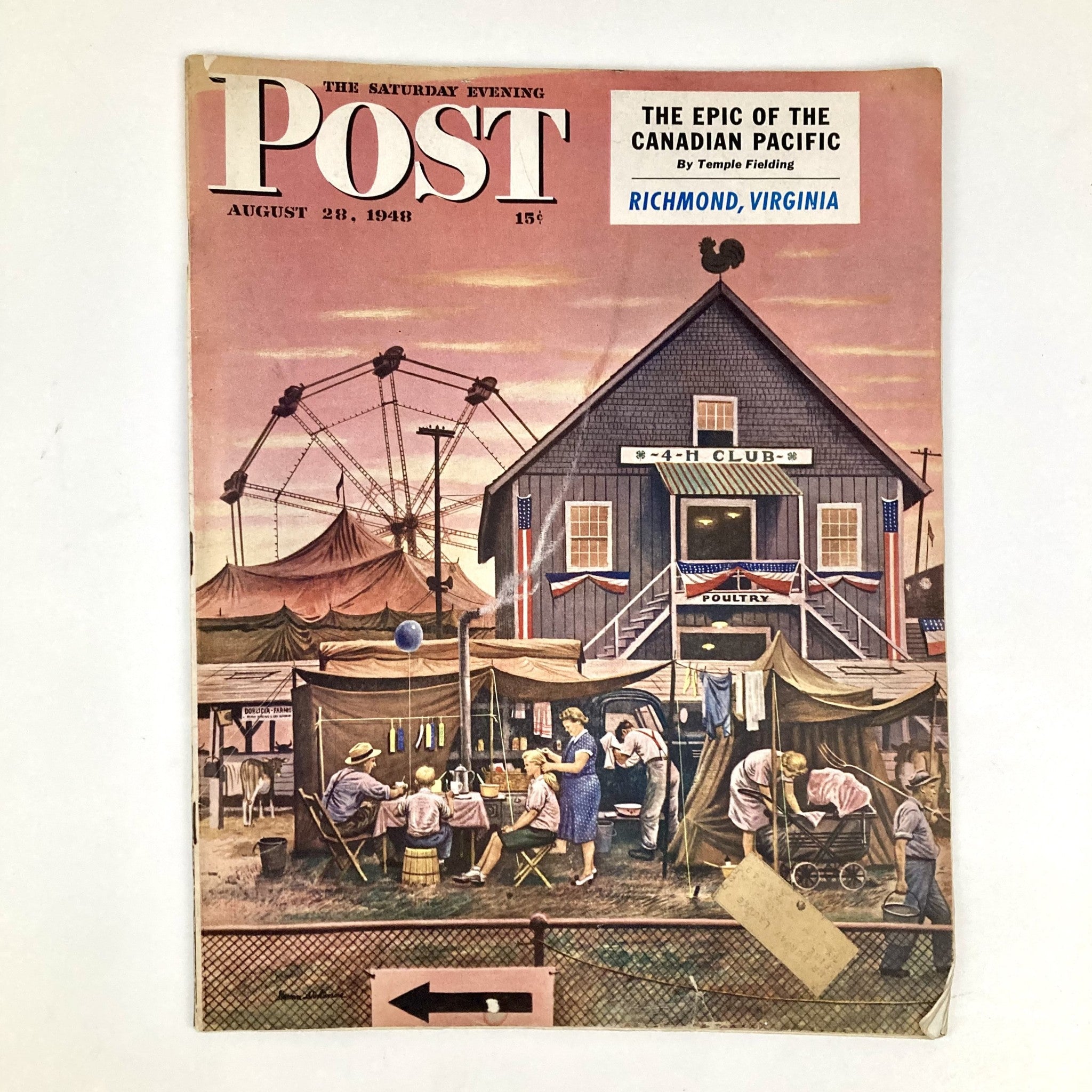 Saturday Evening Post Magazine August 28 1948 Illustrated Cover Stevan Dohanos