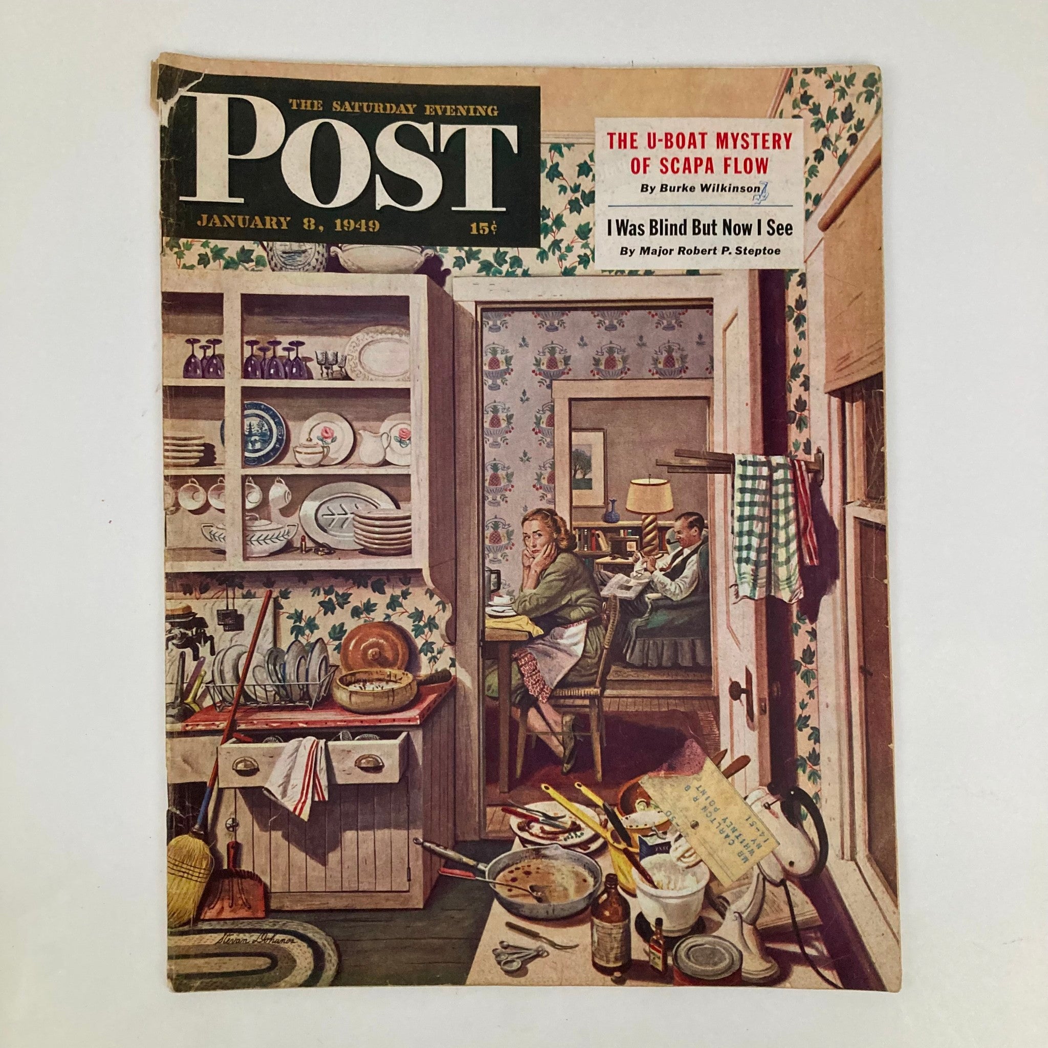 Saturday Evening Post Magazine January 8 1949 Illustrated Cover Stevan Dohanos