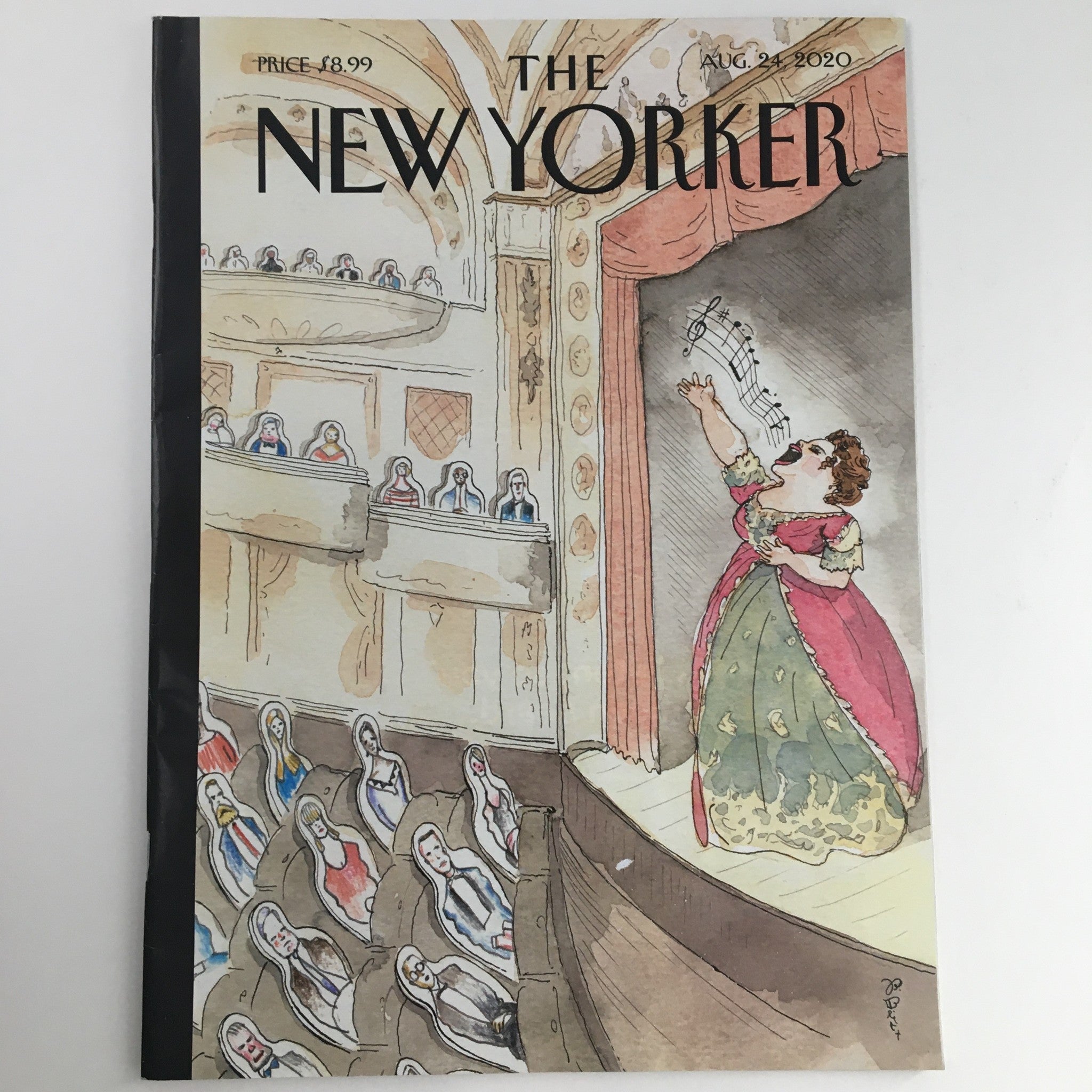 The New Yorker August 24 2020 Full Magazine Theme Cover Packed House Barry Blitt