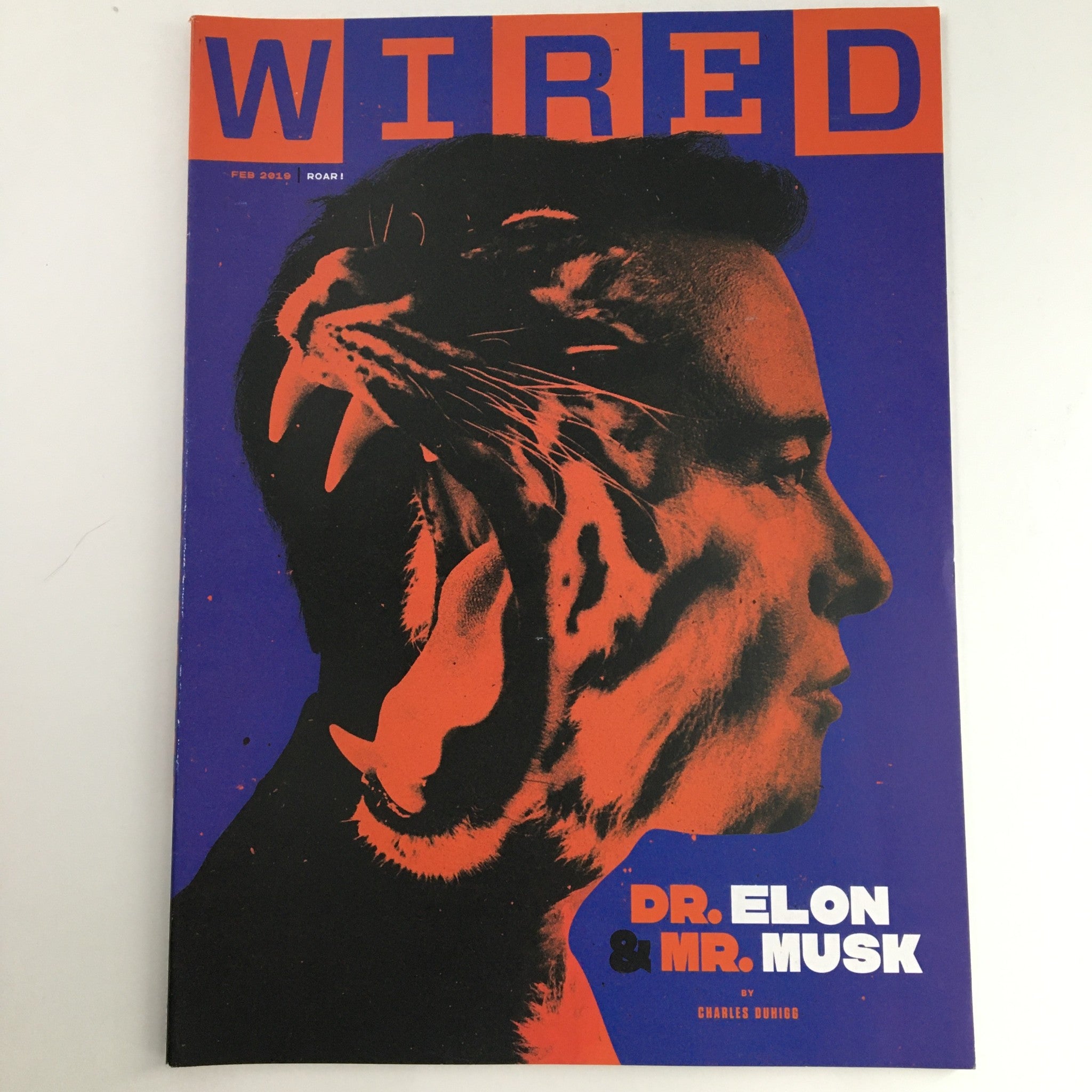 Wired Magazine February 2019 Dr. Elon & Mr. Musk by Charles Duhigg, No Label VG