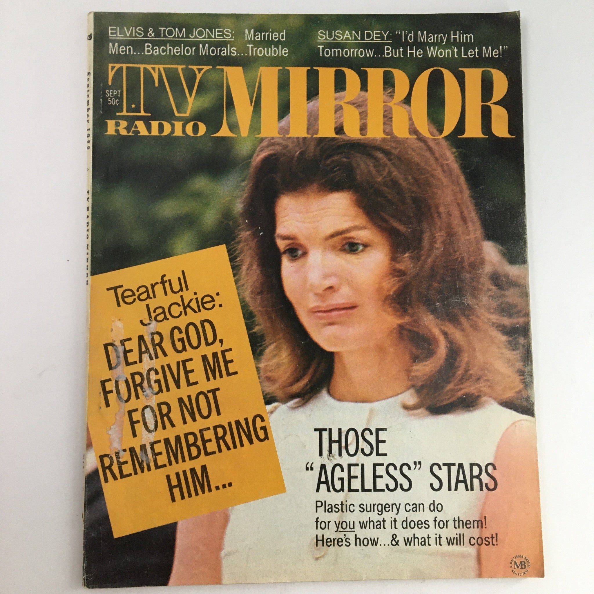 TV Radio Mirror Magazine September 1972 Vol 72 #10 Jackie Kennedy & Tom Jones