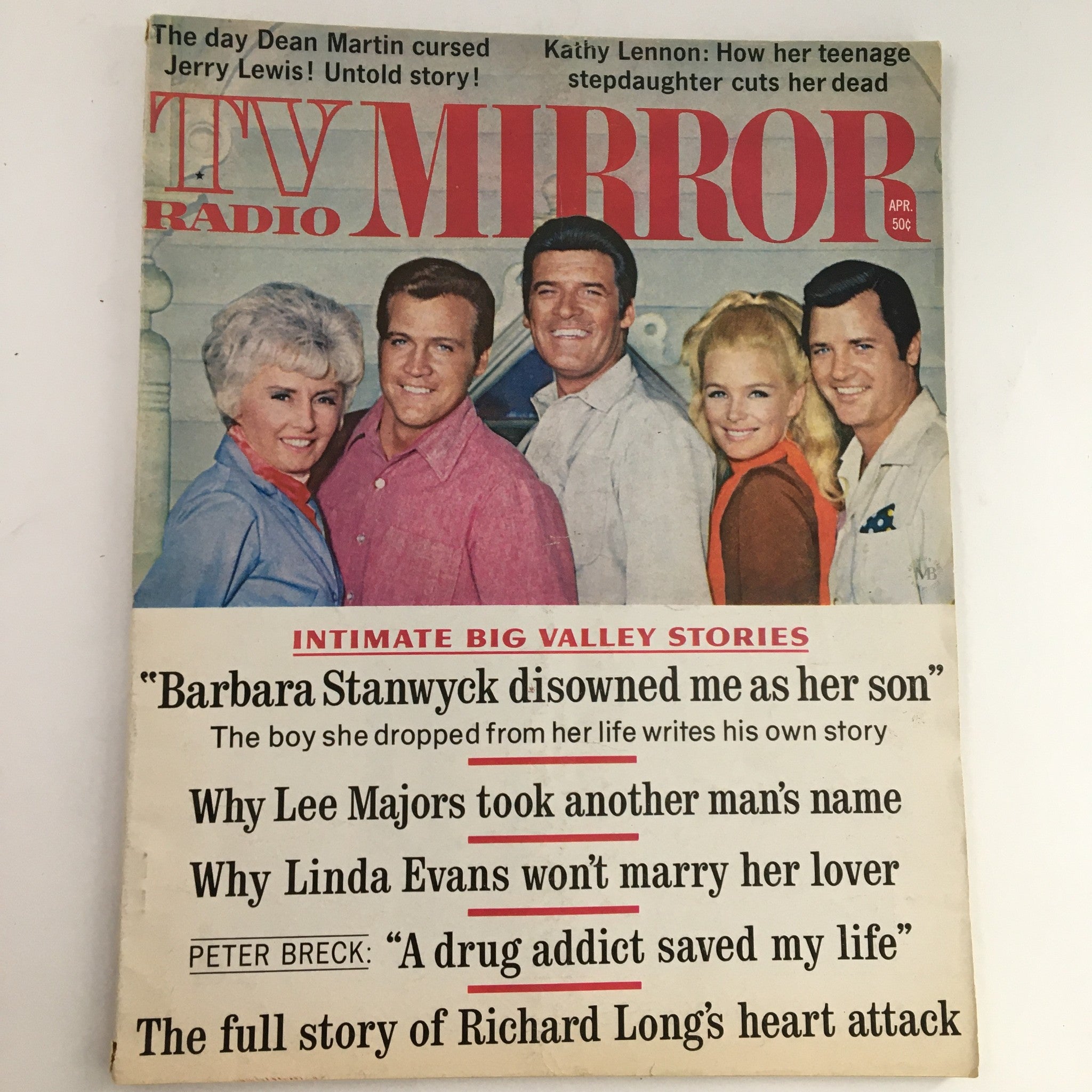 TV Radio Mirror Magazine April 1968 Vol 68 #5 Barbara Stanwyck & Peter Breck