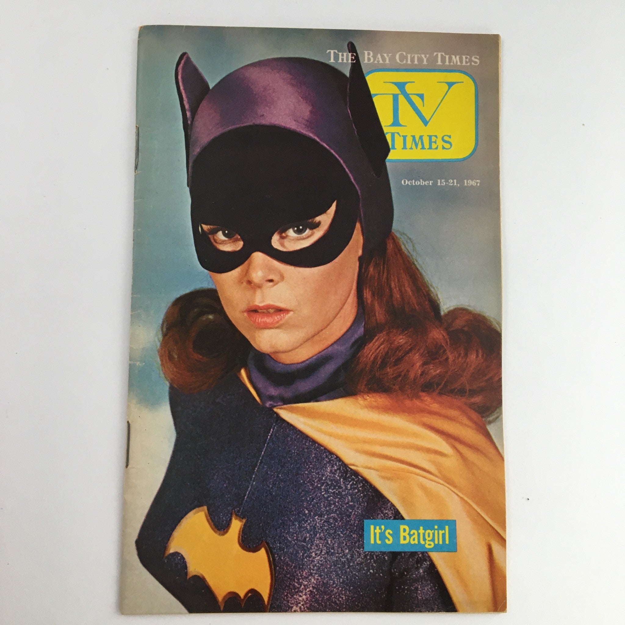 TV Times magazine cover from Bay City, Michigan dated October 15-21, 1967 featuring Batgirl played by Yvonne Joyce Craig. The cover showcases her iconic costume with the tagline 'It's Batgirl.'