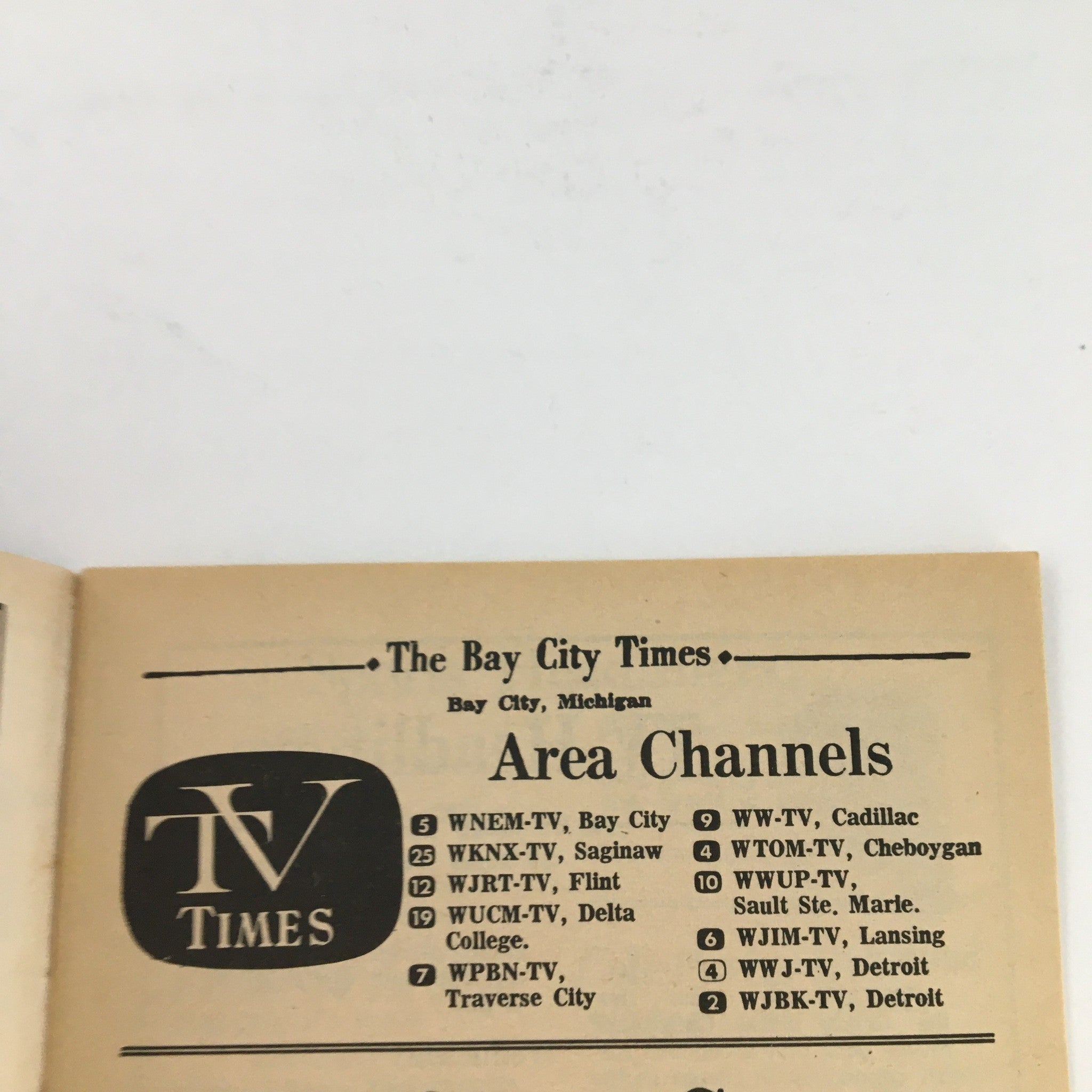 TV Times Bay City Michigan December 17-23 1967 Ben's Pal Beth, No Label