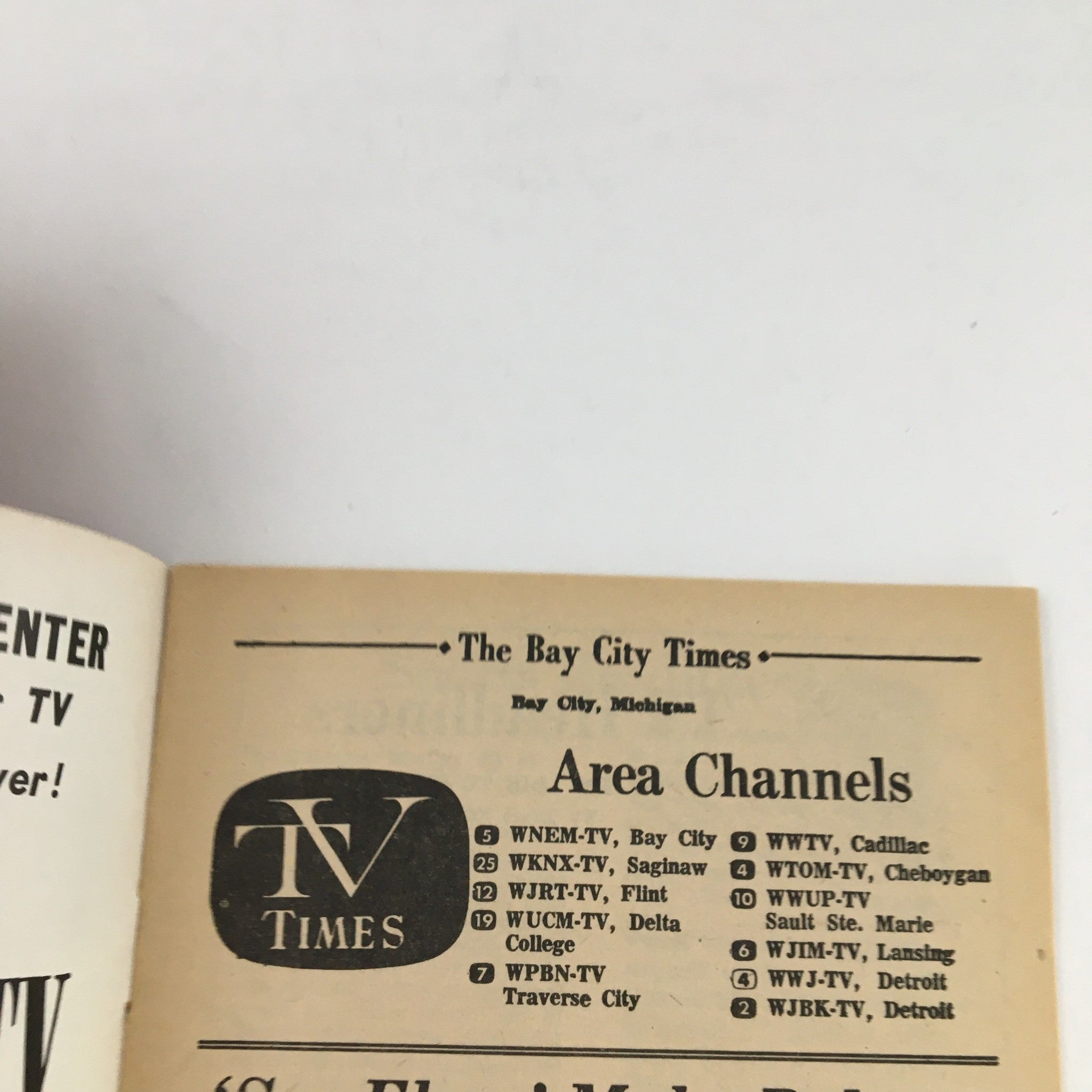 TV Times Bay City Michigan April 14-20 1968 Easter Greetings, No Label