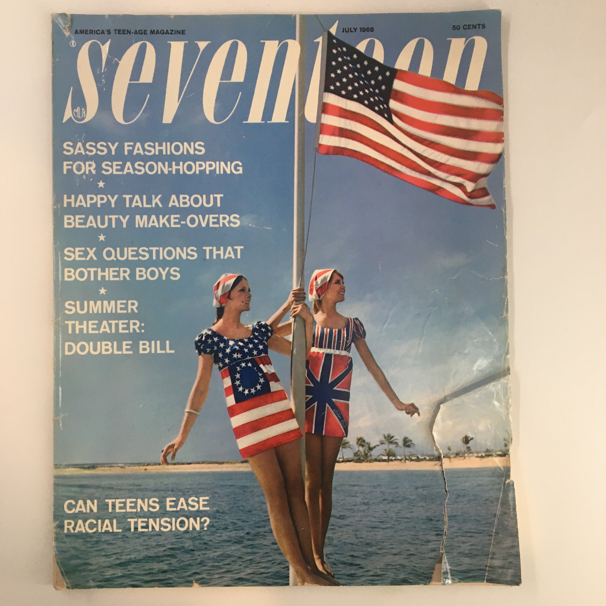 VTG Seventeen Magazine July 1968 Can Teens Ease Racial Tension? No Label