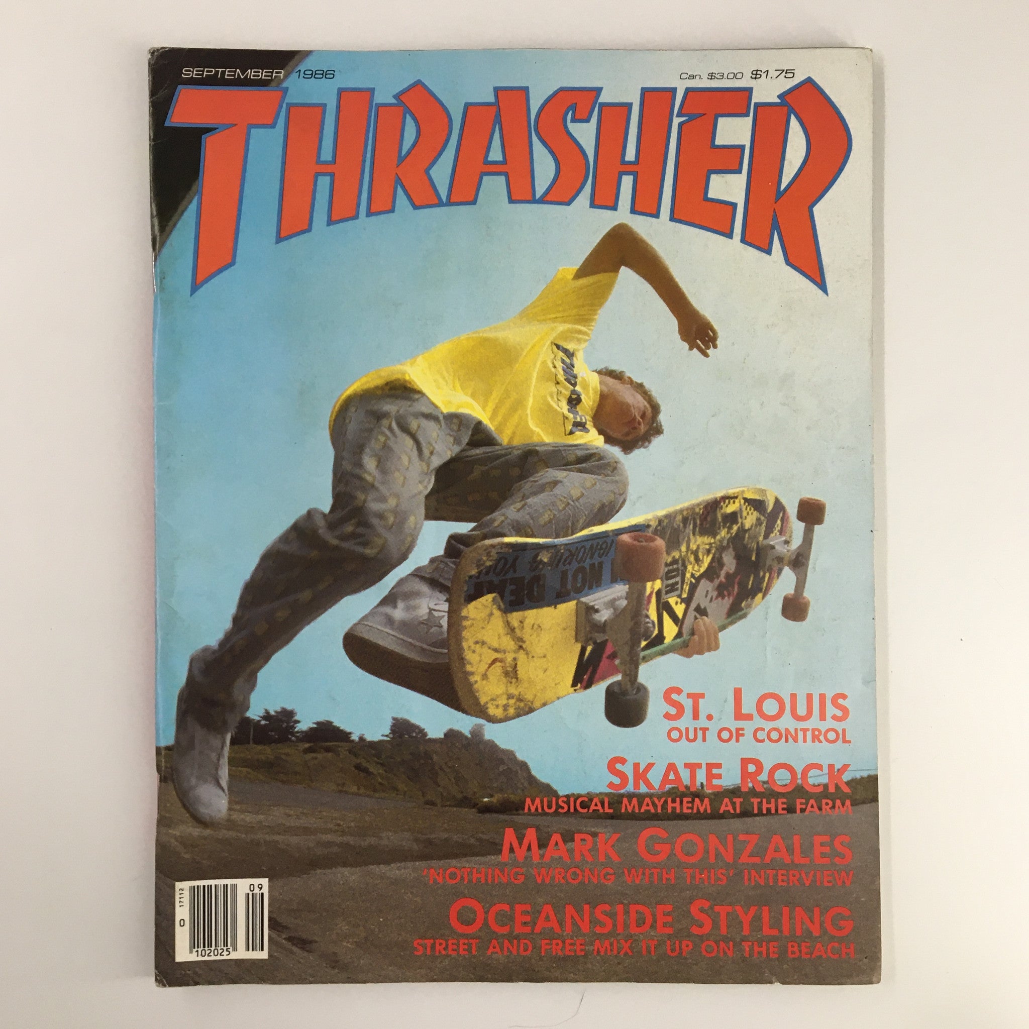 VTG Thrasher Magazine September 1986 Mark Gonzales Oceanside Styling No Label