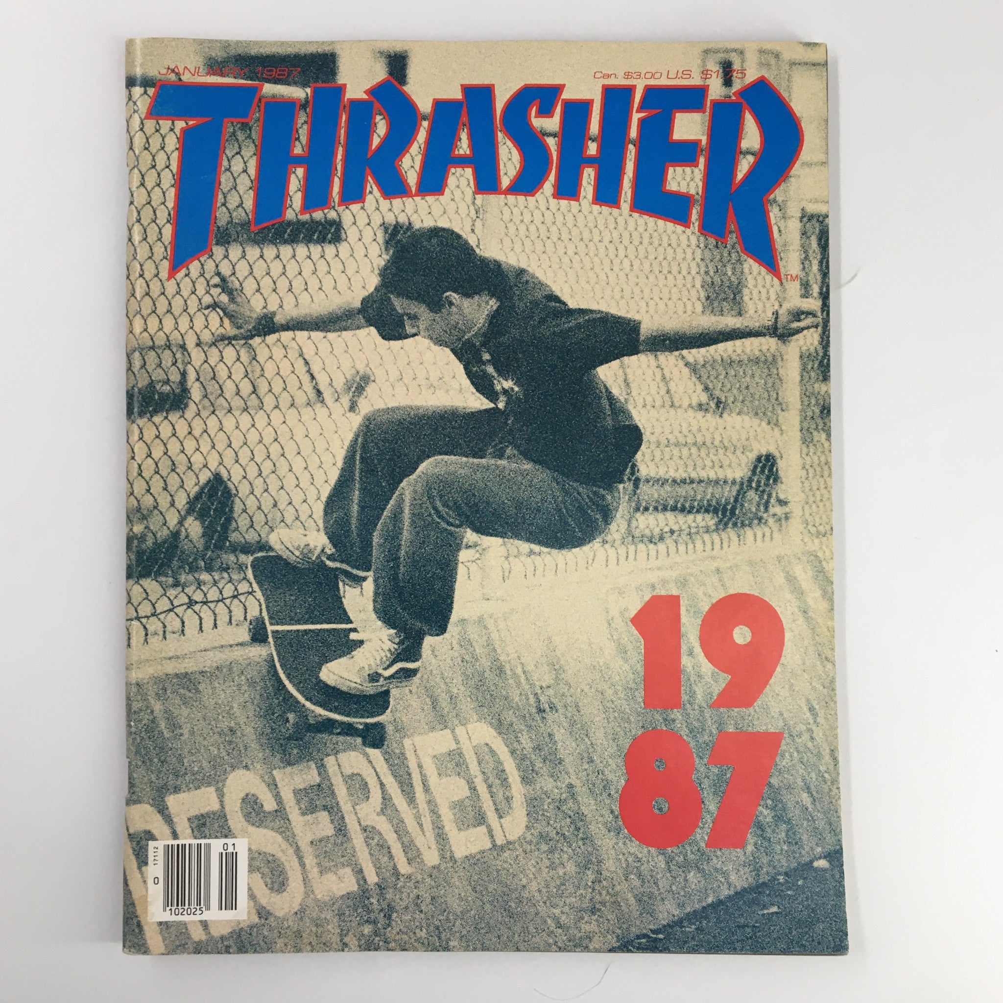 VTG Thrasher Magazine January 1987 Jim Thiebaud S.F. Street Session No Label