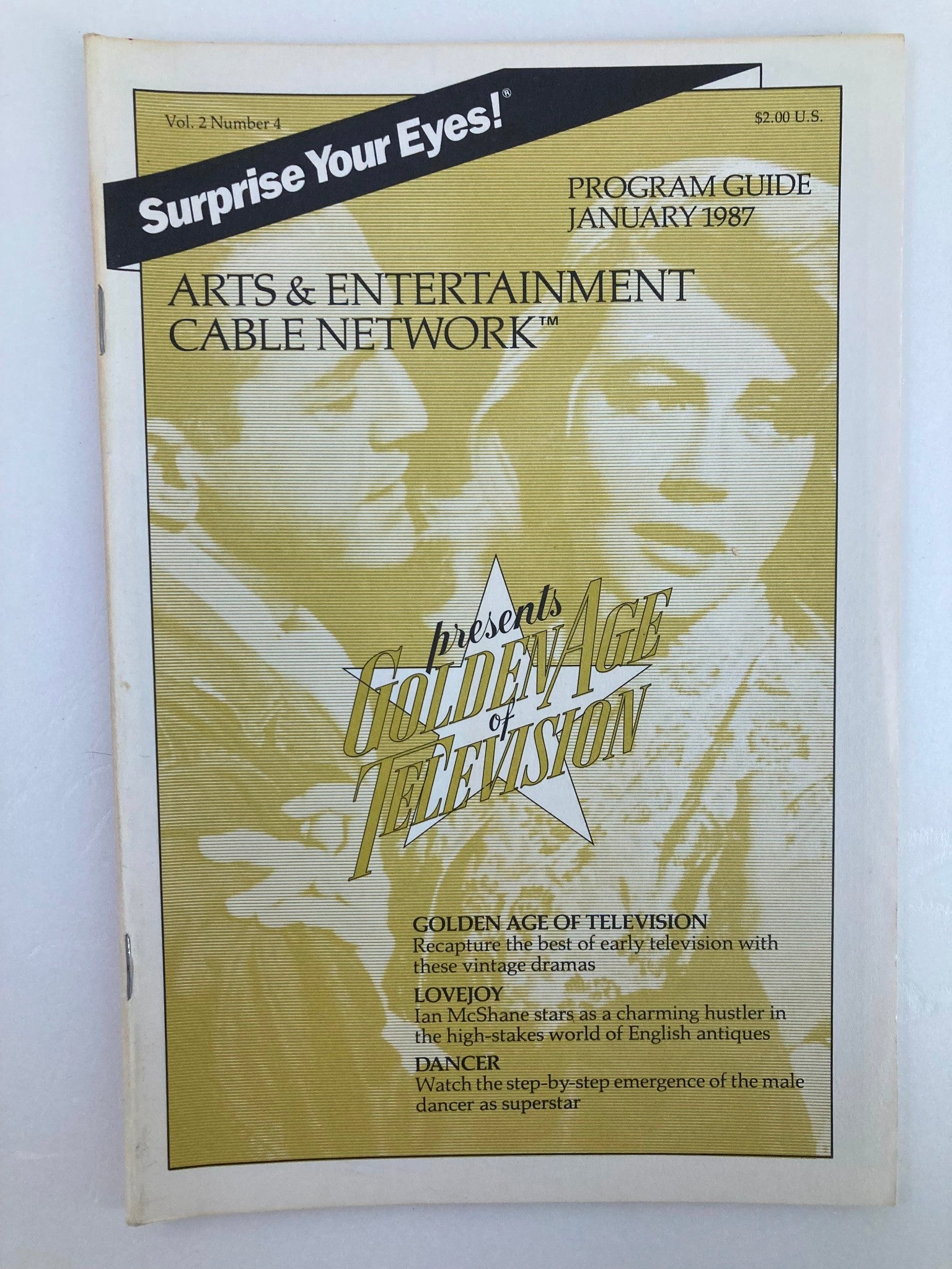 January 1987 Vol 2 #4 Program Guide Arts & Entertainment Cable Network