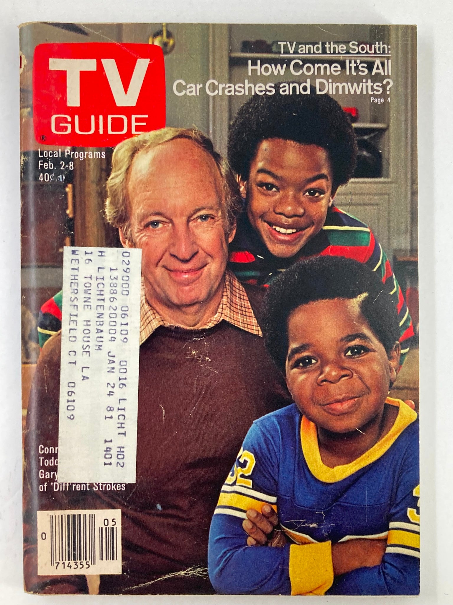 TV Guide Magazine February 2 1980 #1401 Conrad Bain Western New England Edition