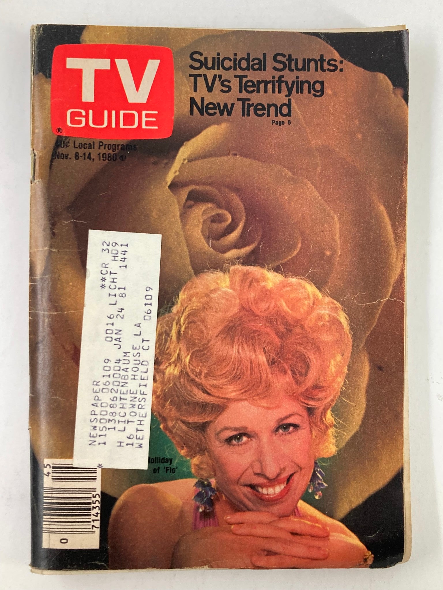 TV Guide Magazine November 8 1980 Polly Holliday Hartford-New Haven Edition