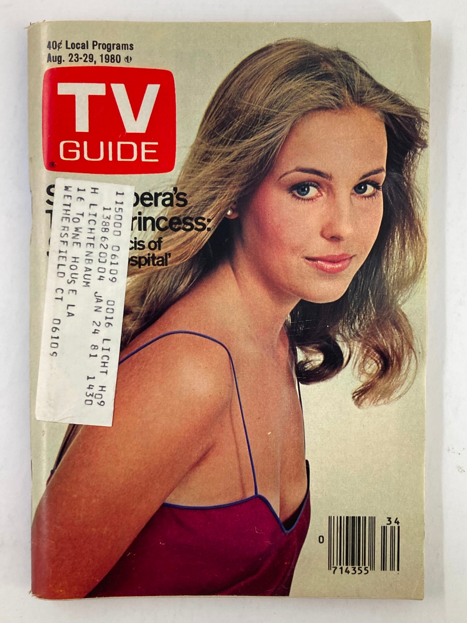 TV Guide Magazine August 23 1980 #1430 Gene Francis Hartford-New Haven Edition