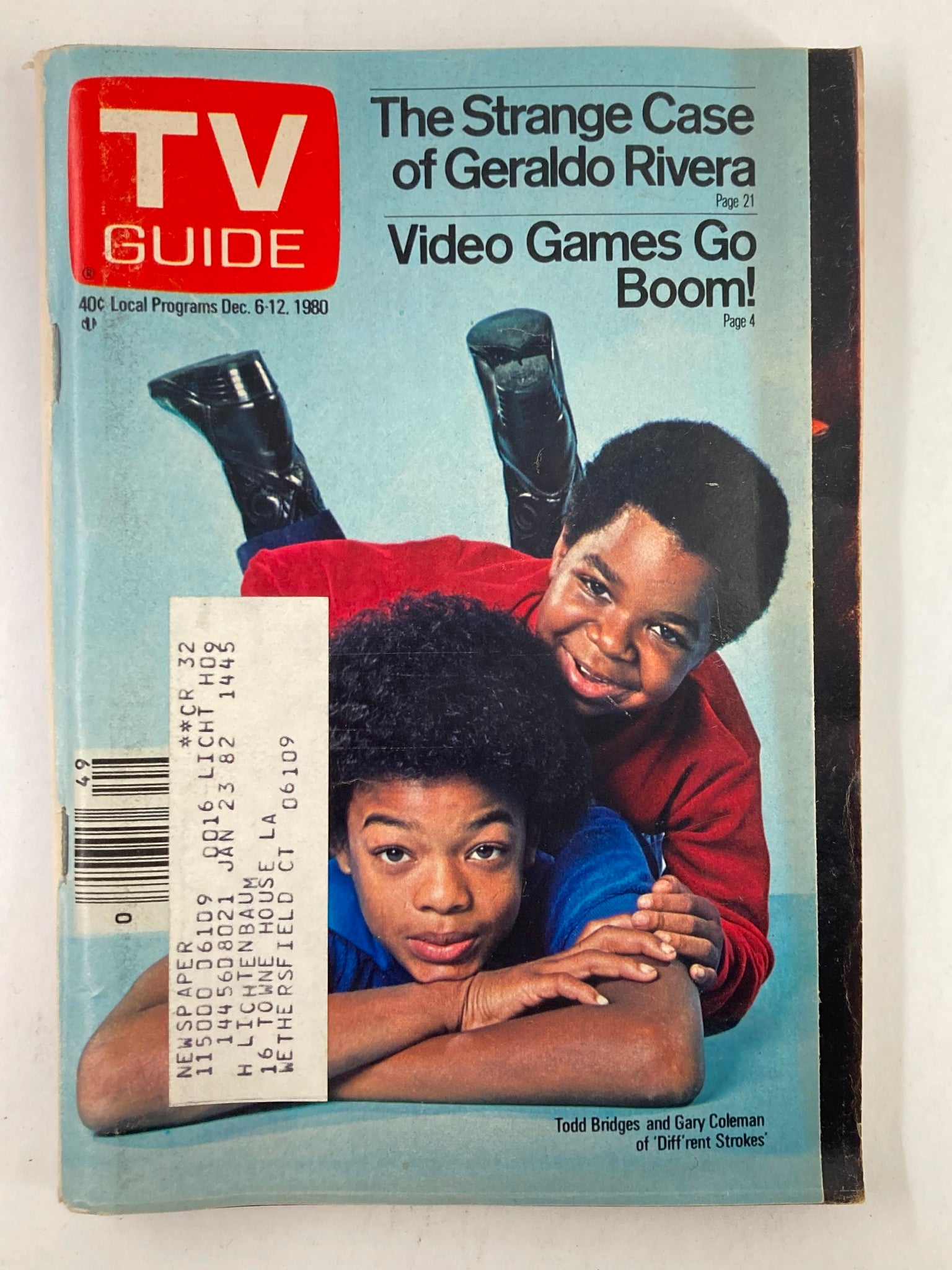 TV Guide Magazine December 6 1980 #1445 Todd Bridges Hartford-New Haven Edition