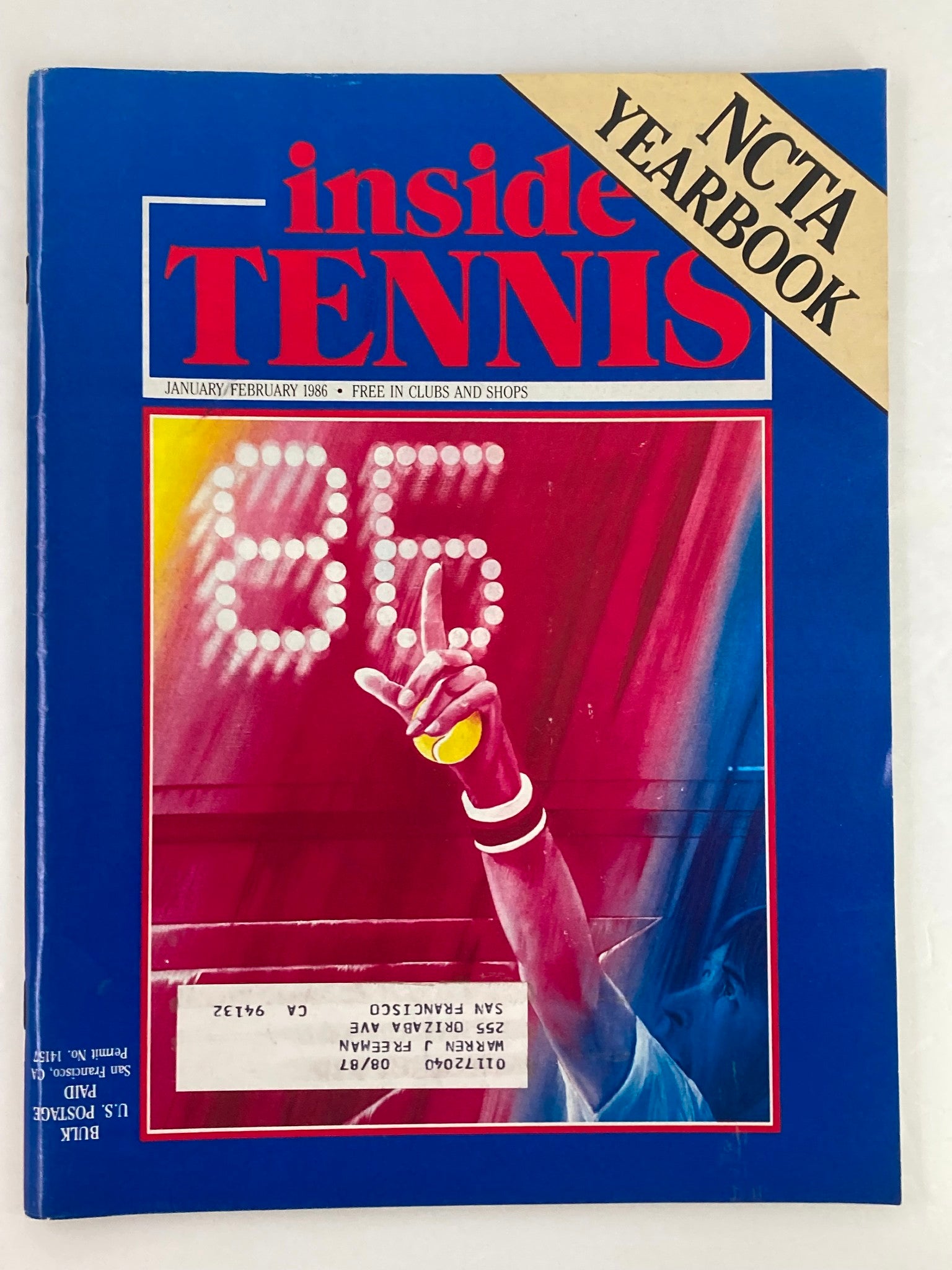 VTG Inside Tennis Magazine January 1986 The NCTA Yearbook 1986