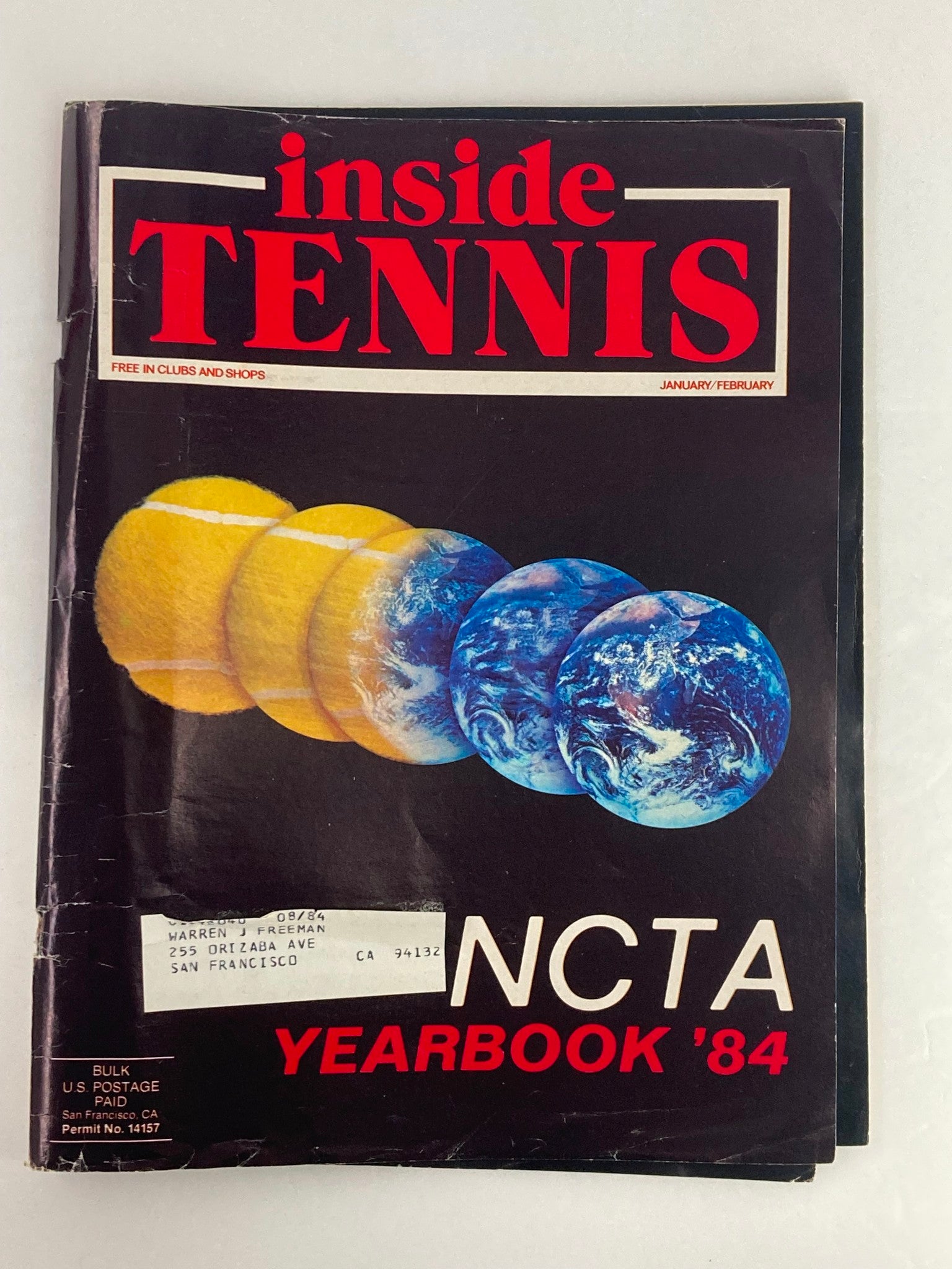 VTG Inside Tennis Magazine January 1984 The NCTA Yearbook 1984
