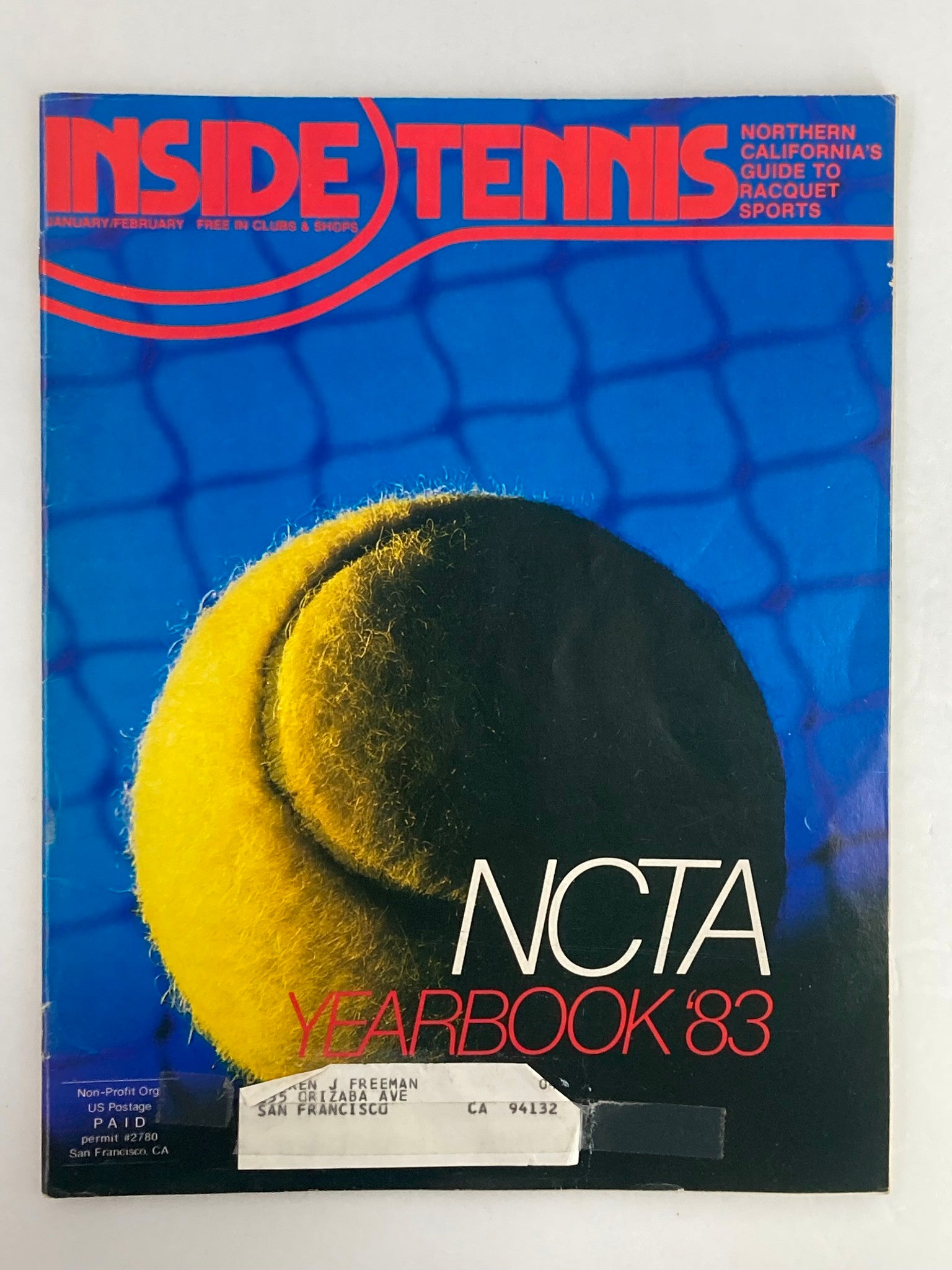 VTG Inside Tennis Magazine January 1983 The NCTA Yearbook 1983