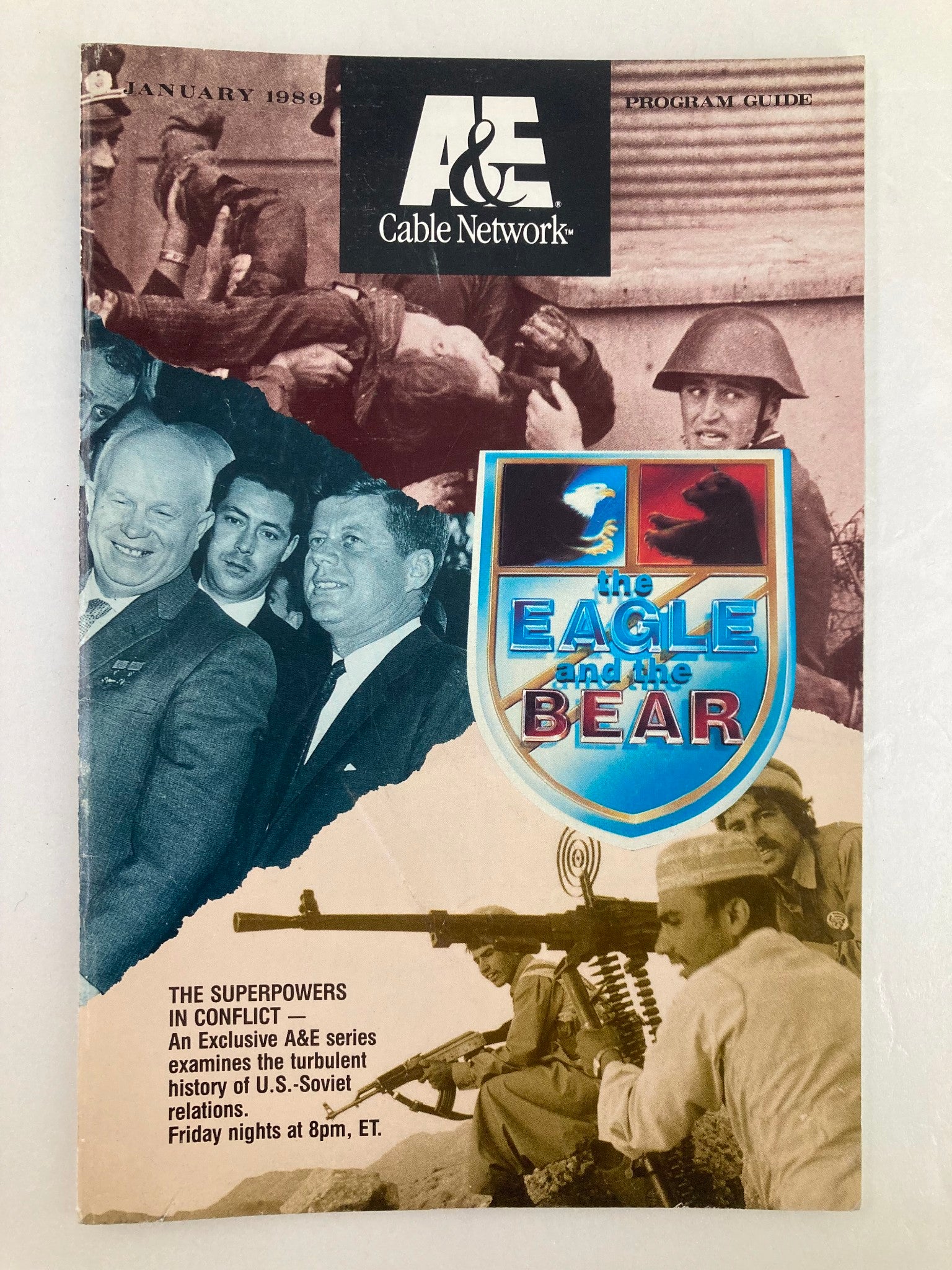 VTG A&E Cable Network Program Guide January 1989 The Eagle and The Bear