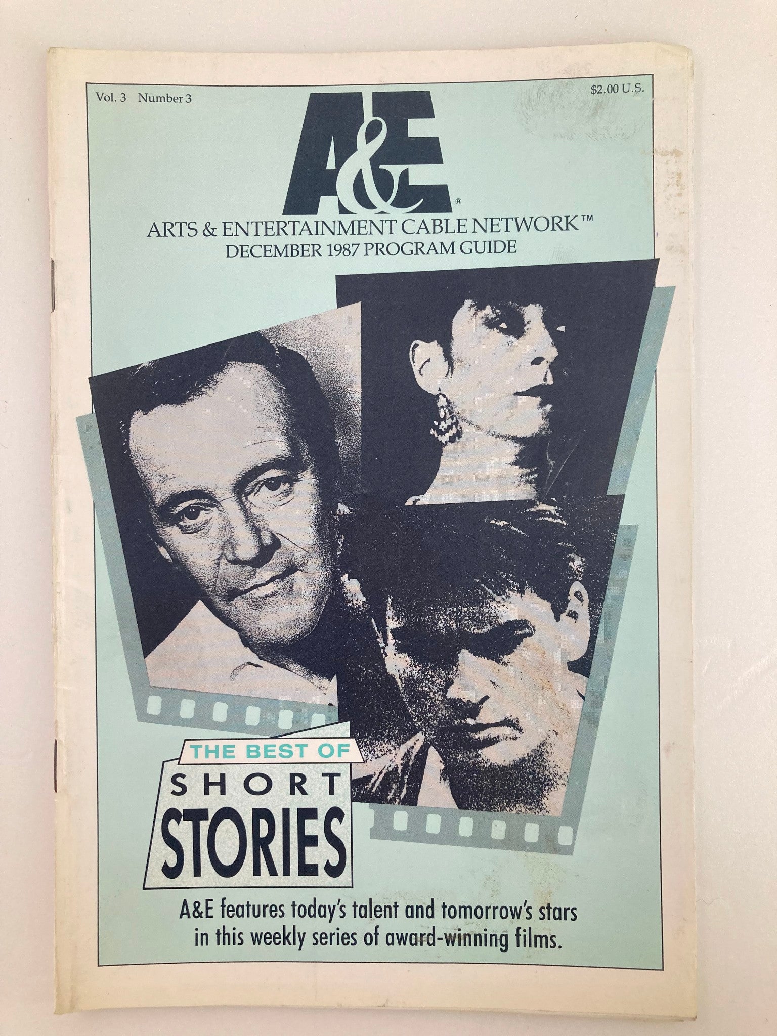 VTG A&E Cable Network Program Guide December 1987 Vol 3 #3 Best Short Stories