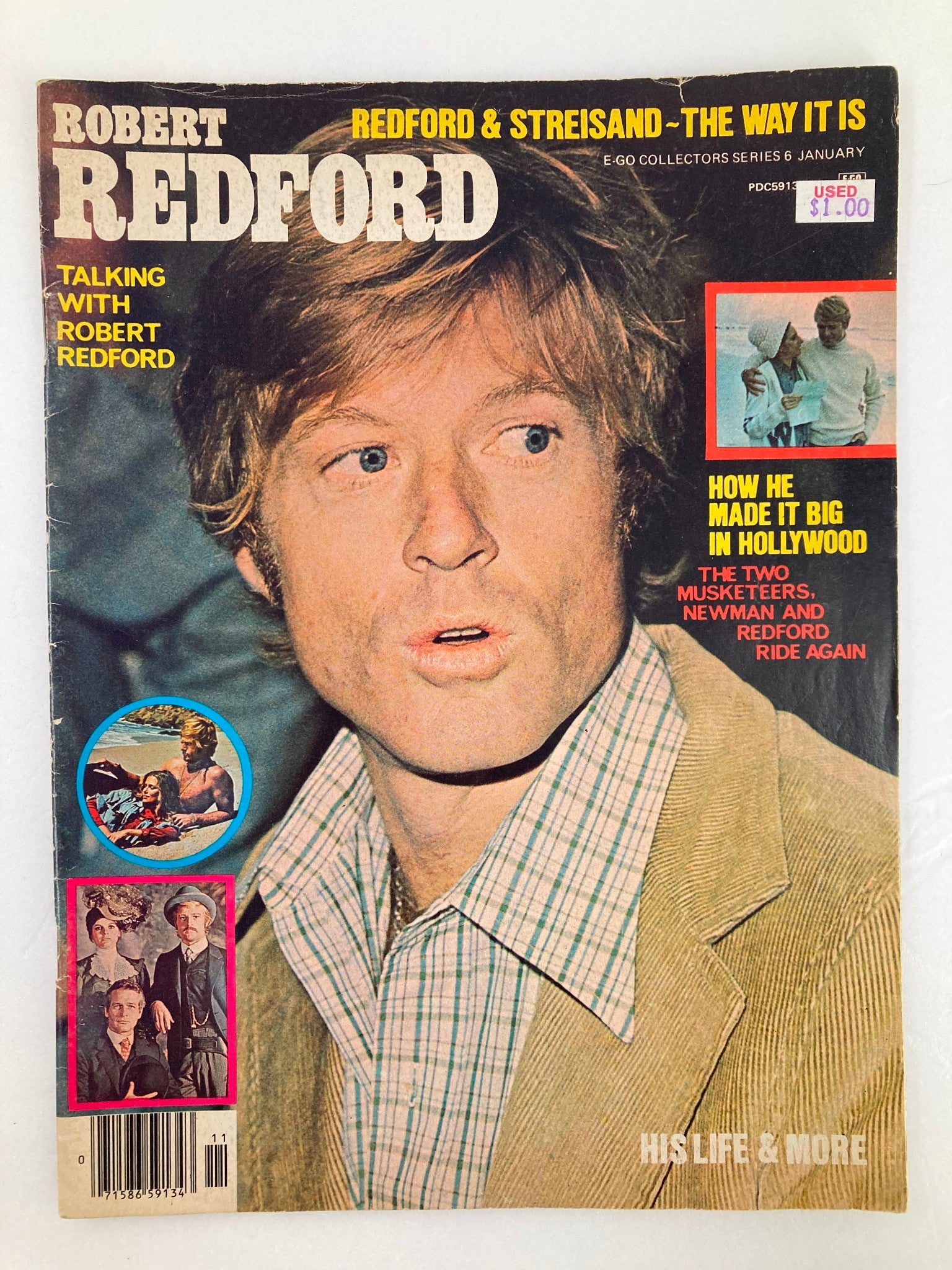 VTG E-Go Collectors Magazine Series No. 6 January 1977 Robert Redford No Label
