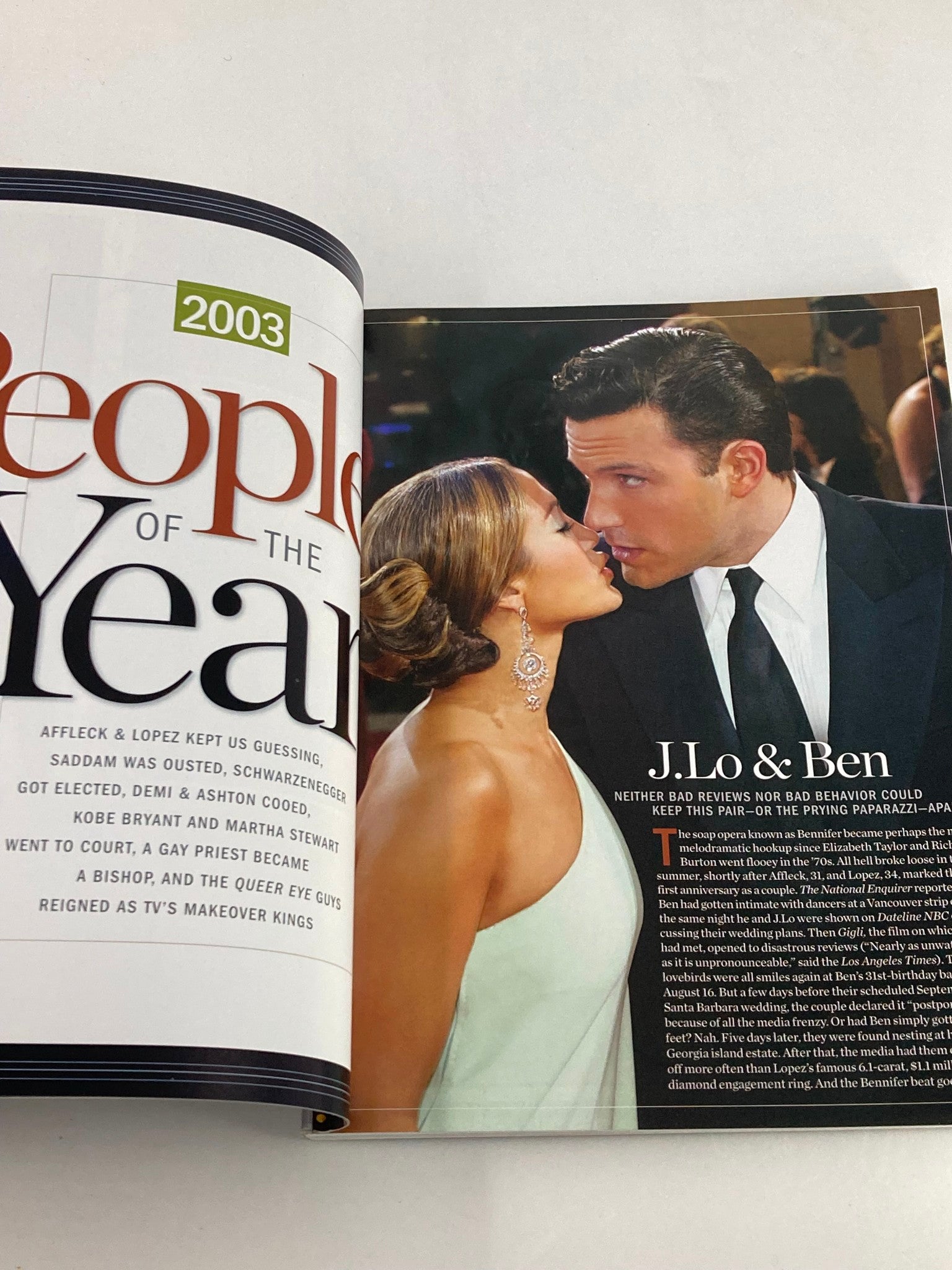 People Magazine Yearbook 2004 Jennifer Lopez and Ben Affleck No Label