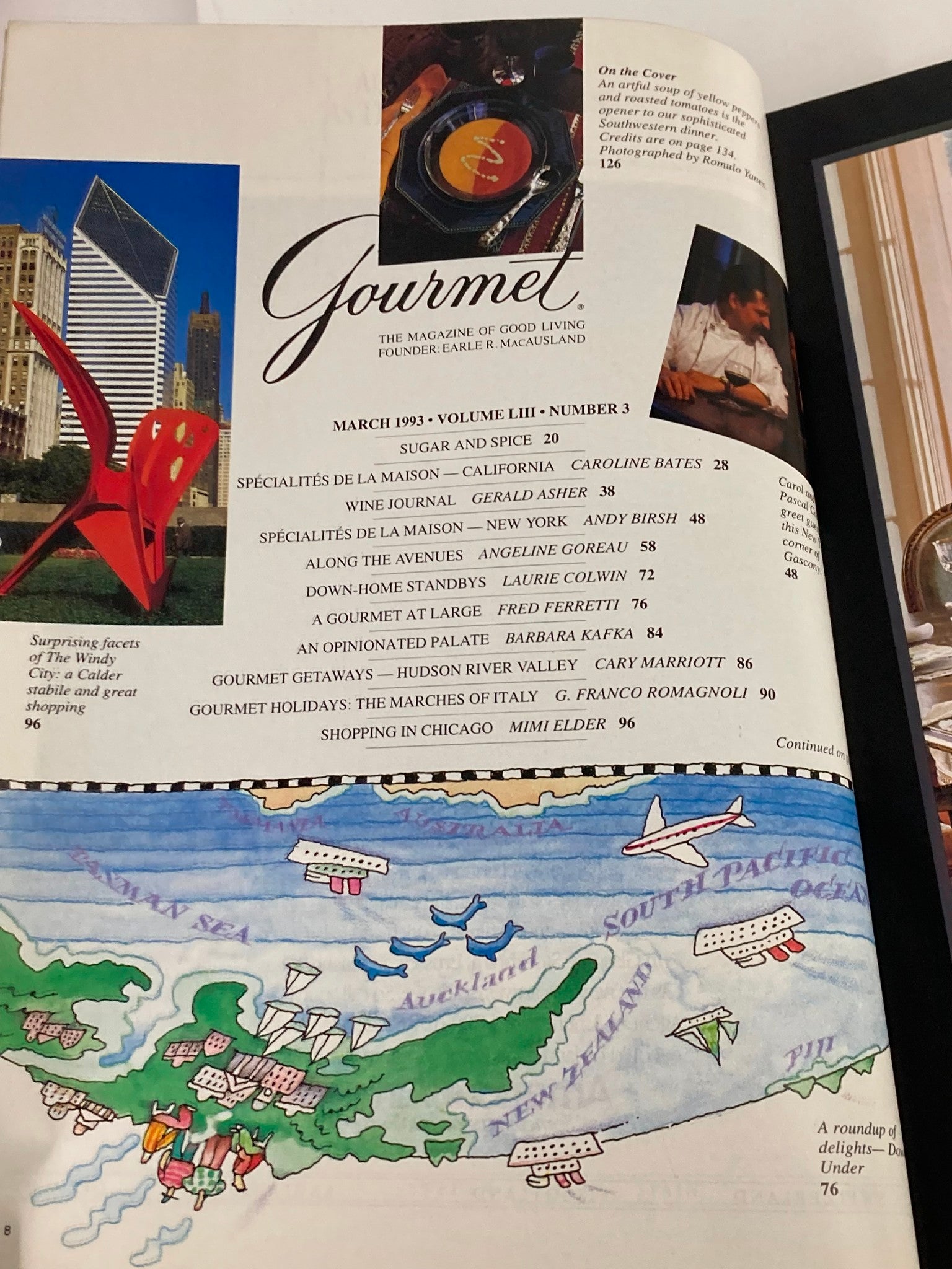 Gourmet Magazine March 1993 The Marches of Italy Holidays No Label