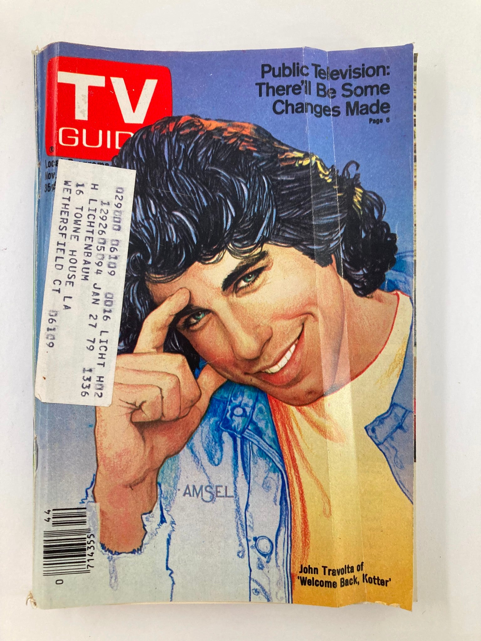 TV Guide Magazine November 4 1978 John Travolta Western New England Edition