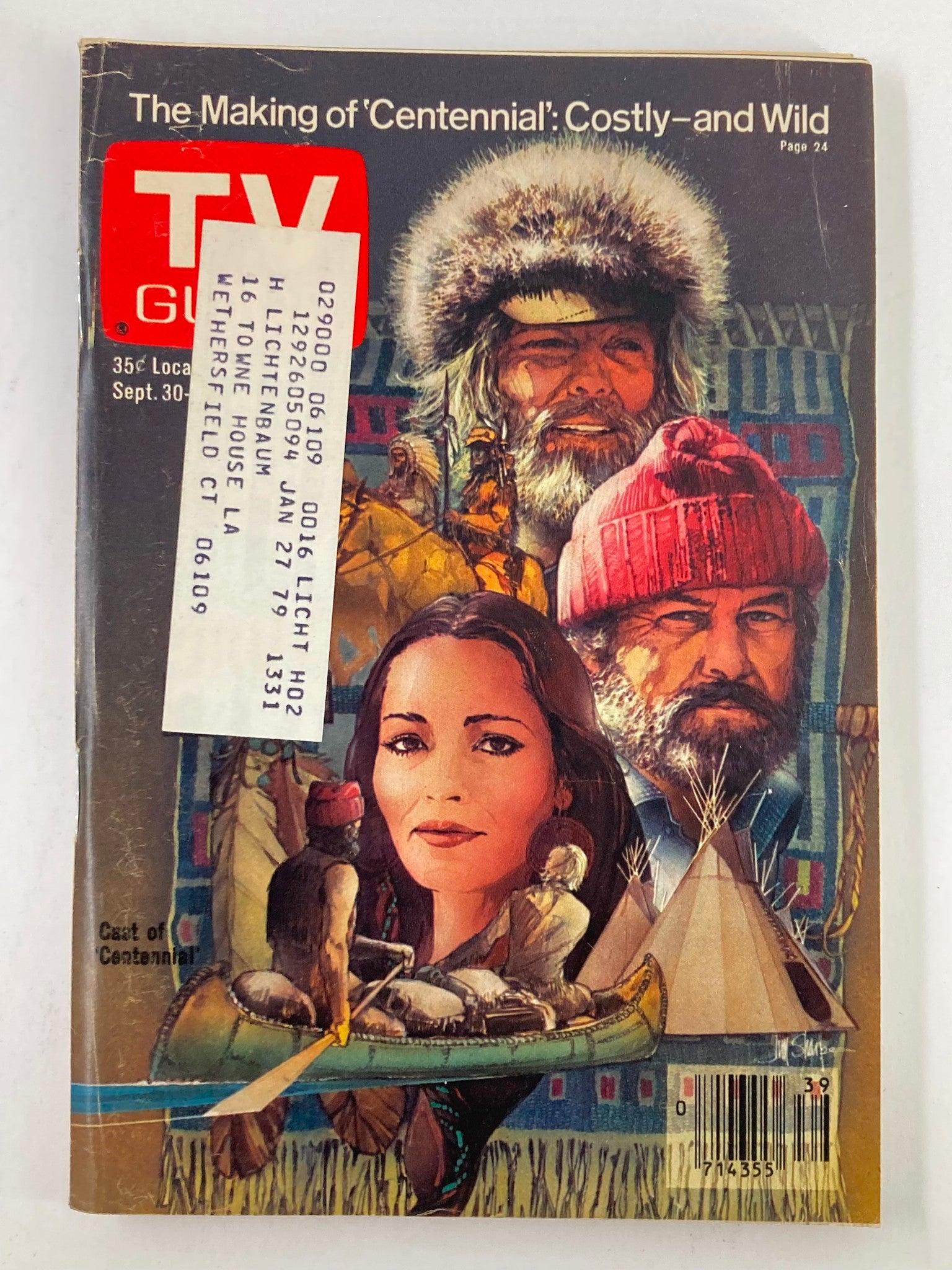 TV Guide Magazine September 30 1978 Robert Conrad Western New England Edition