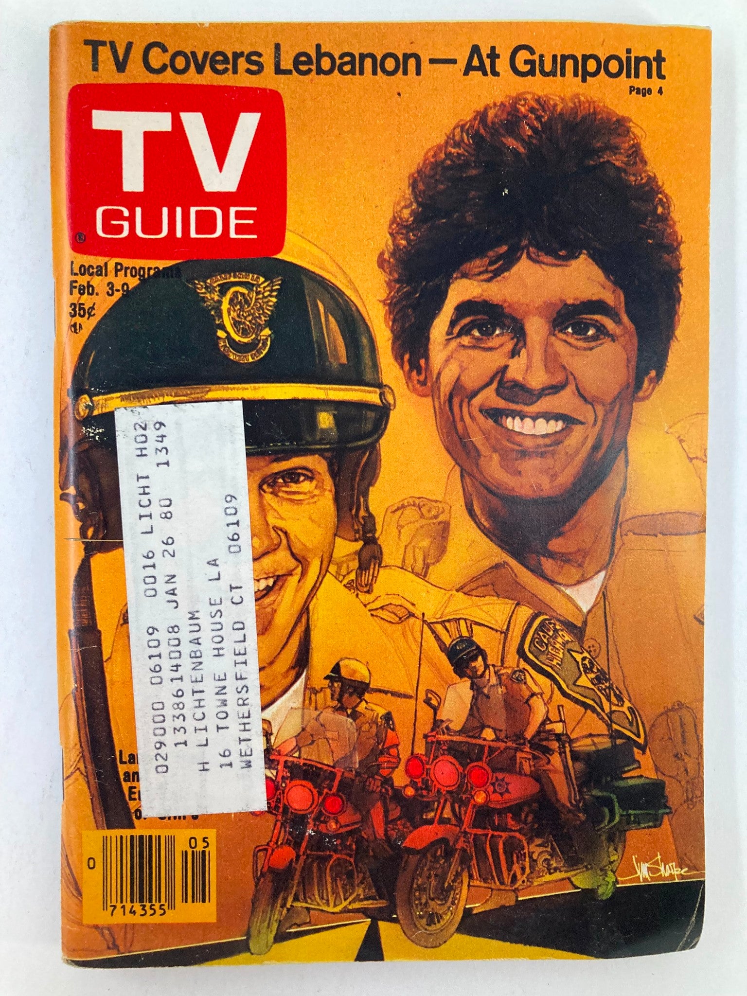 TV Guide Magazine February 3 1979 #1349 Larry Wilcox Western New England Edition