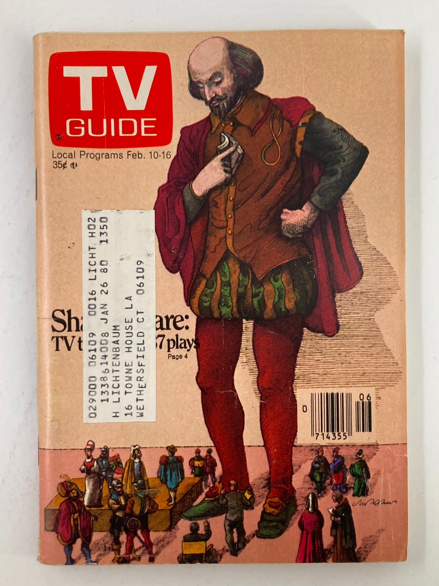 TV Guide Magazine February 10 1979 Shakespeare TV Western New England Edition