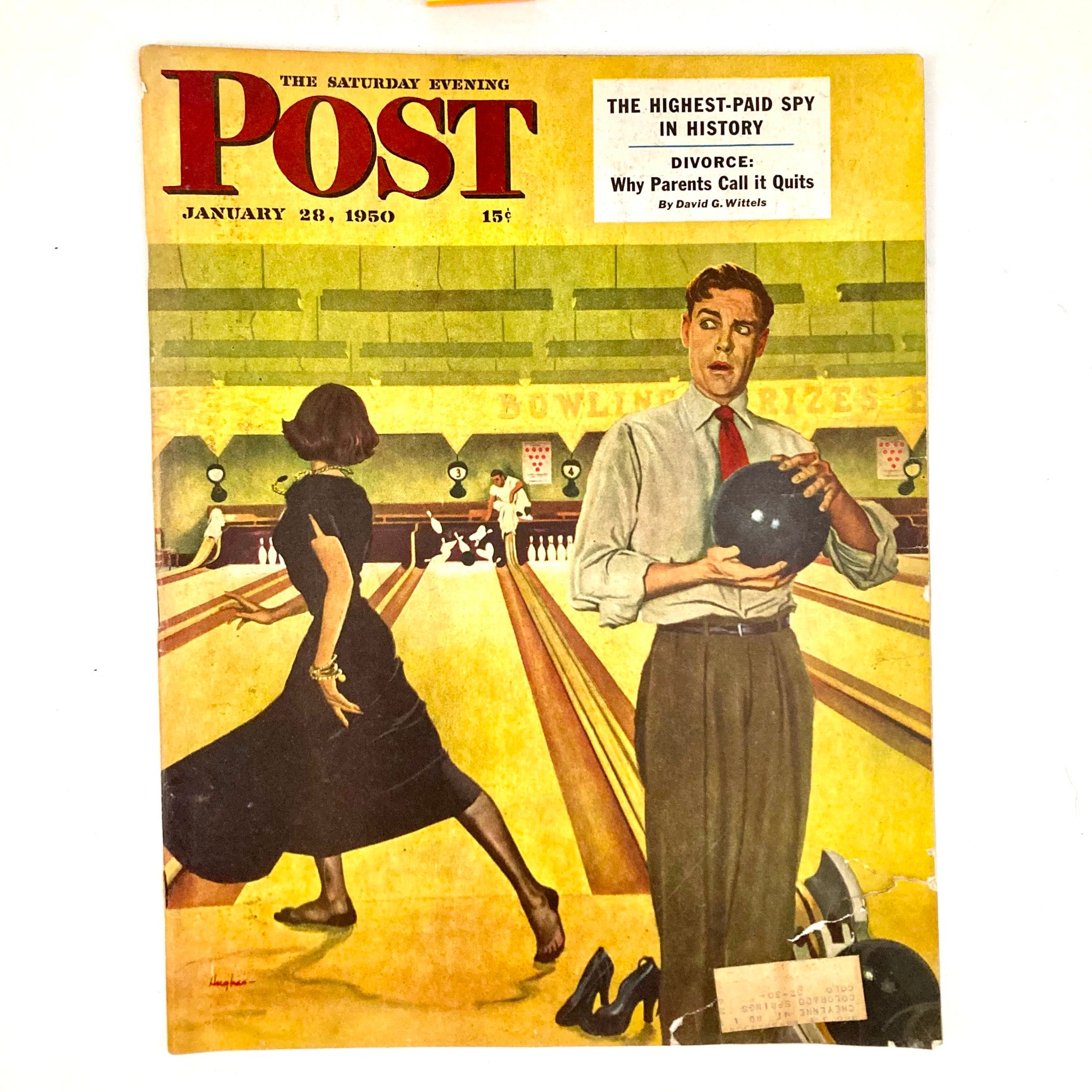 Saturday Evening Post Magazine January 28 1950 Illustrated Cover George Hughes