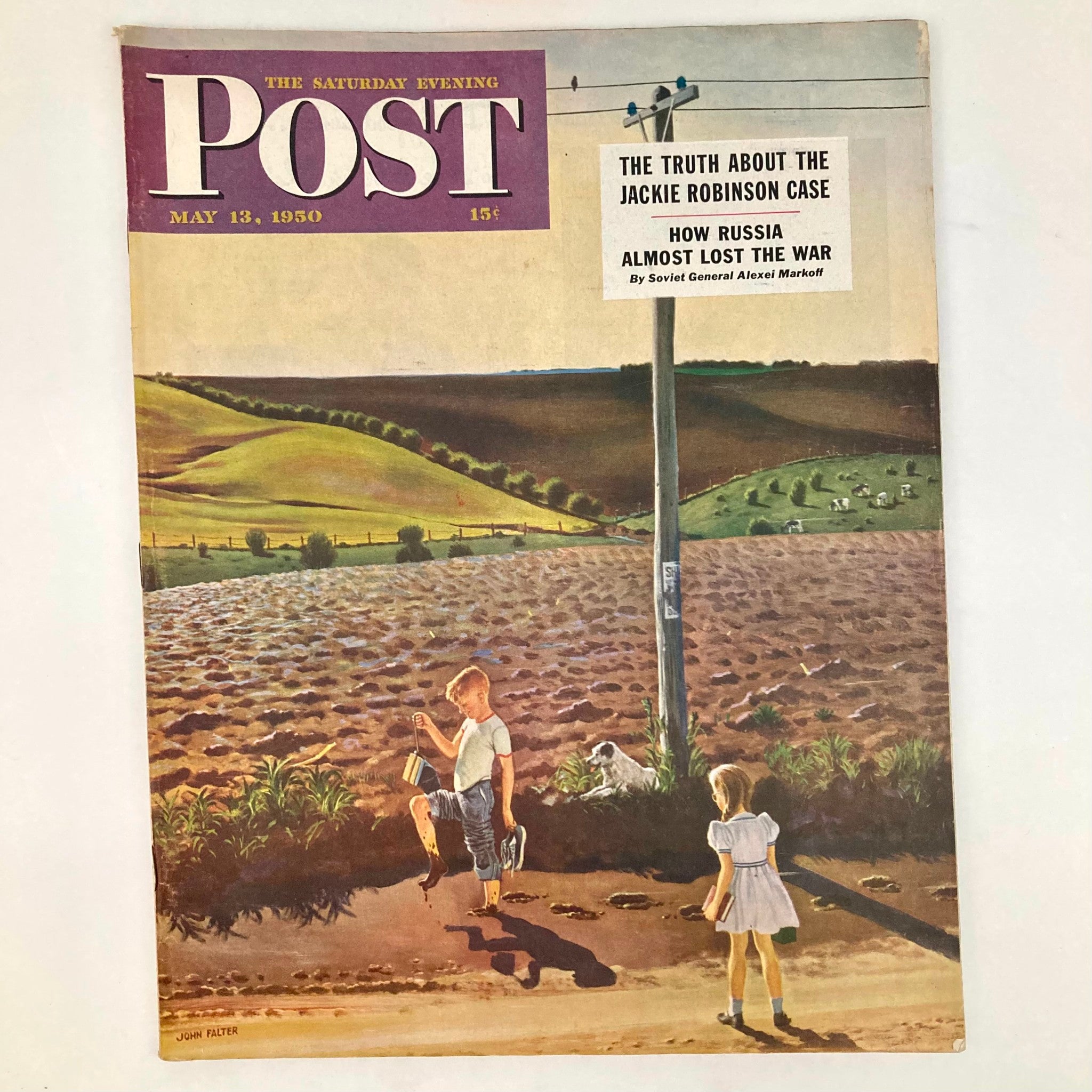 Saturday Evening Post Magazine May 13 1950 Illustration Cover by John Falter