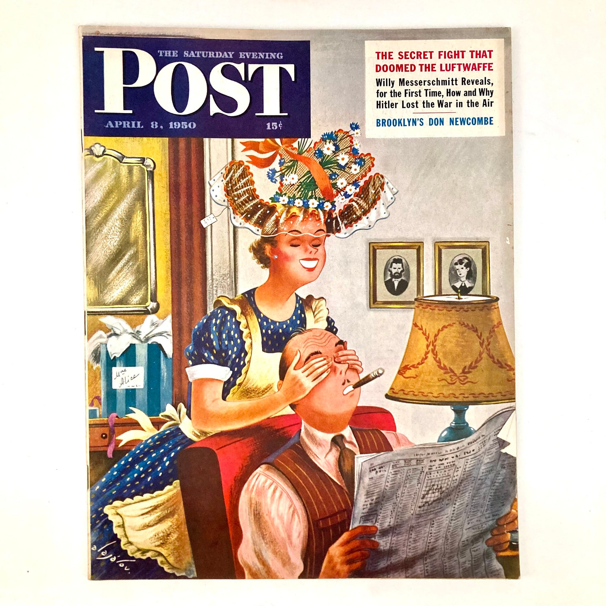 Saturday Evening Post Magazine April 8 1950 Illustration Cover Alajalov