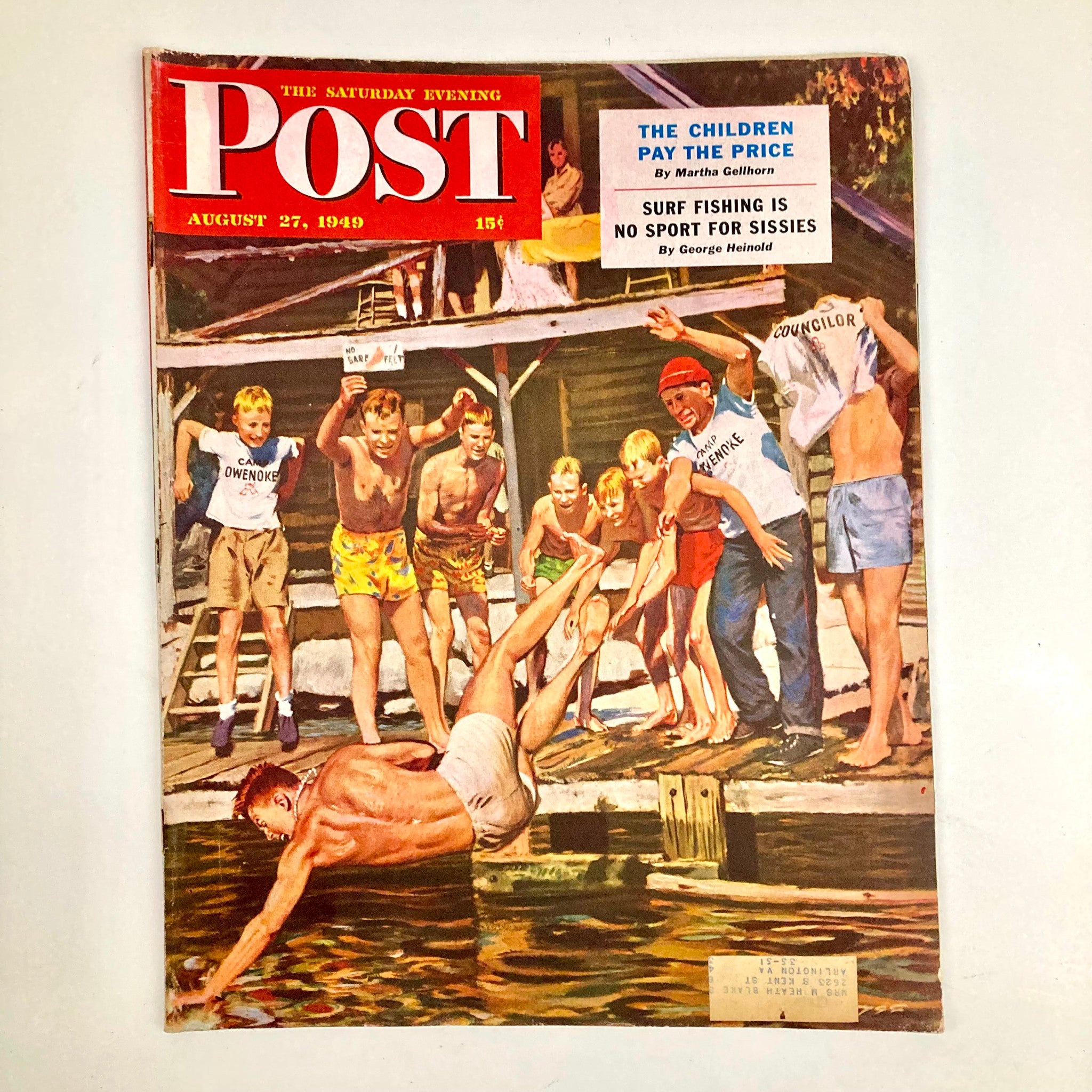 Saturday Evening Post Magazine August 27 1949 Dartmouth Coach Rasenberg & Briggs