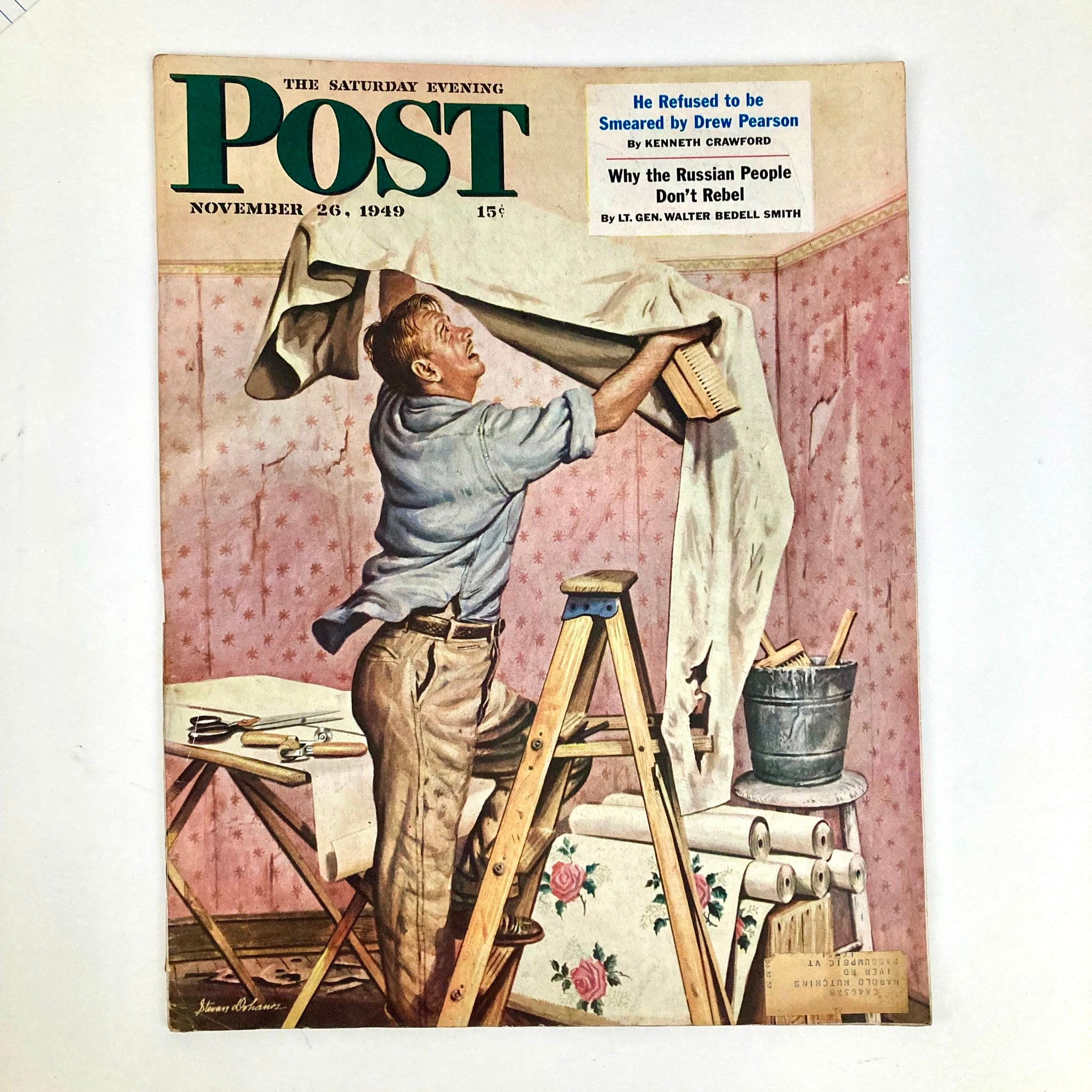 Saturday Evening Post Magazine November 26 1949 Illustrated Cover Steven Dohanos